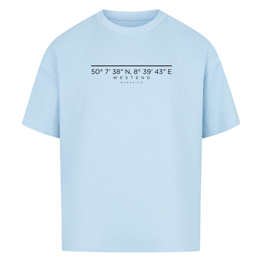 Local Pride Westend Premium Oversized Shirt – 100% Baumwolle, minimaler Print für Frankfurt