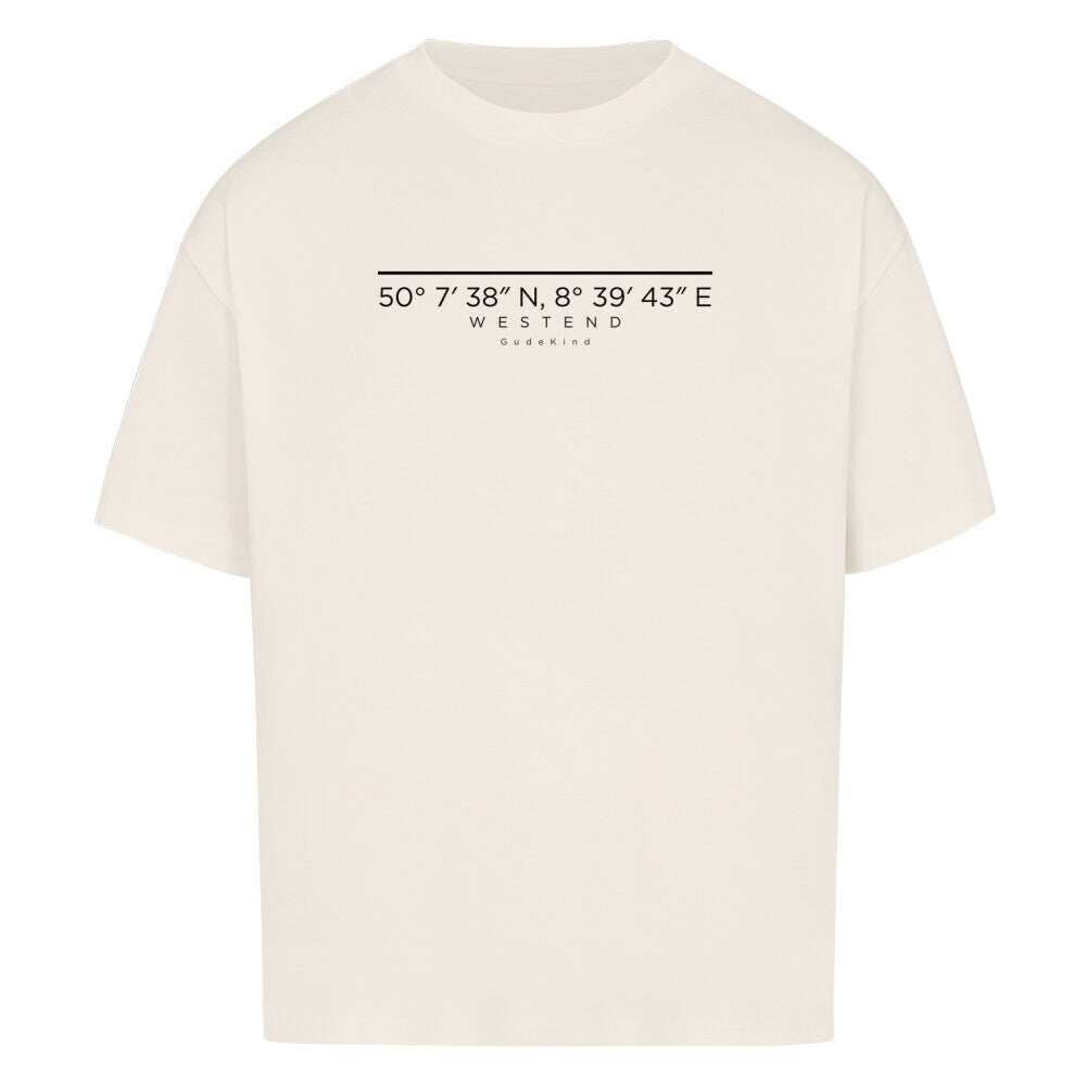 Local Pride Westend Premium Oversized Shirt – 100% Baumwolle, minimaler Print für Frankfurt