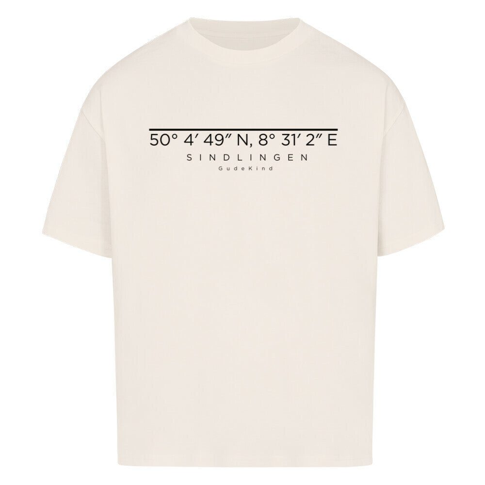 Local Pride Sindlingen Premium Oversized Shirt – 100% Baumwolle, minimaler Print für Frankfurt