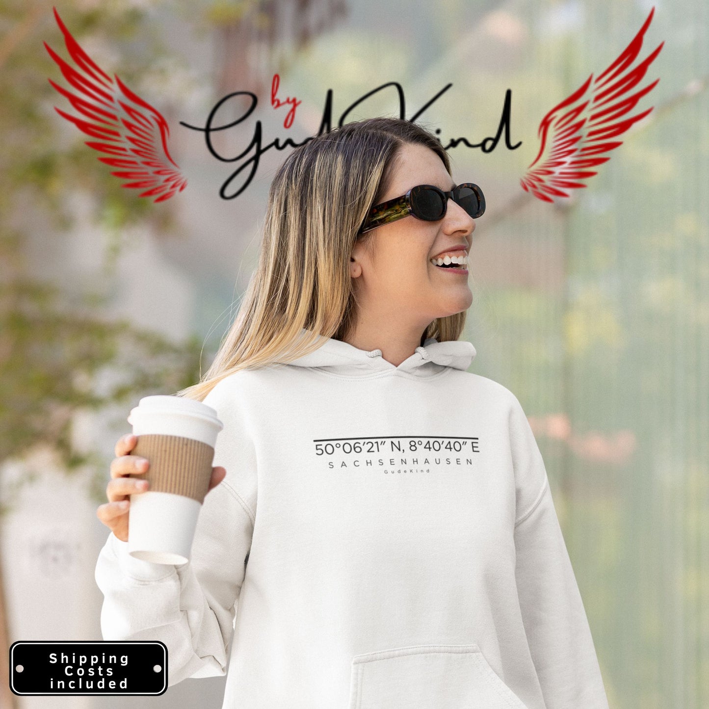 Sachsenhausen Hoodie Frontprint minimal Frankfurt Gudekind