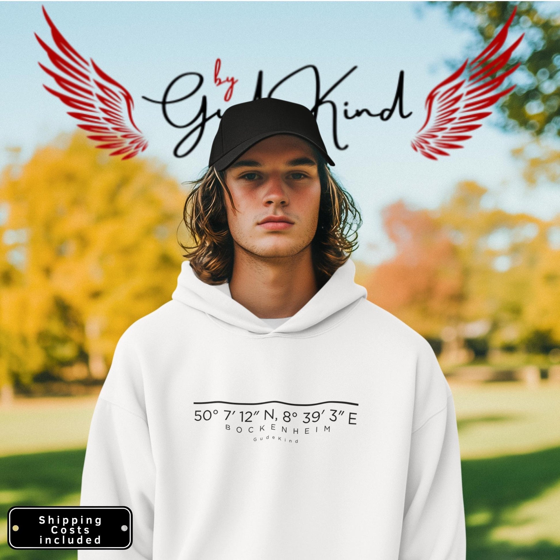 Gudekind Logo Detail auf Frankfurt Bockenheim Hoodie – minimalistisches Design hochwertig verarbeitet