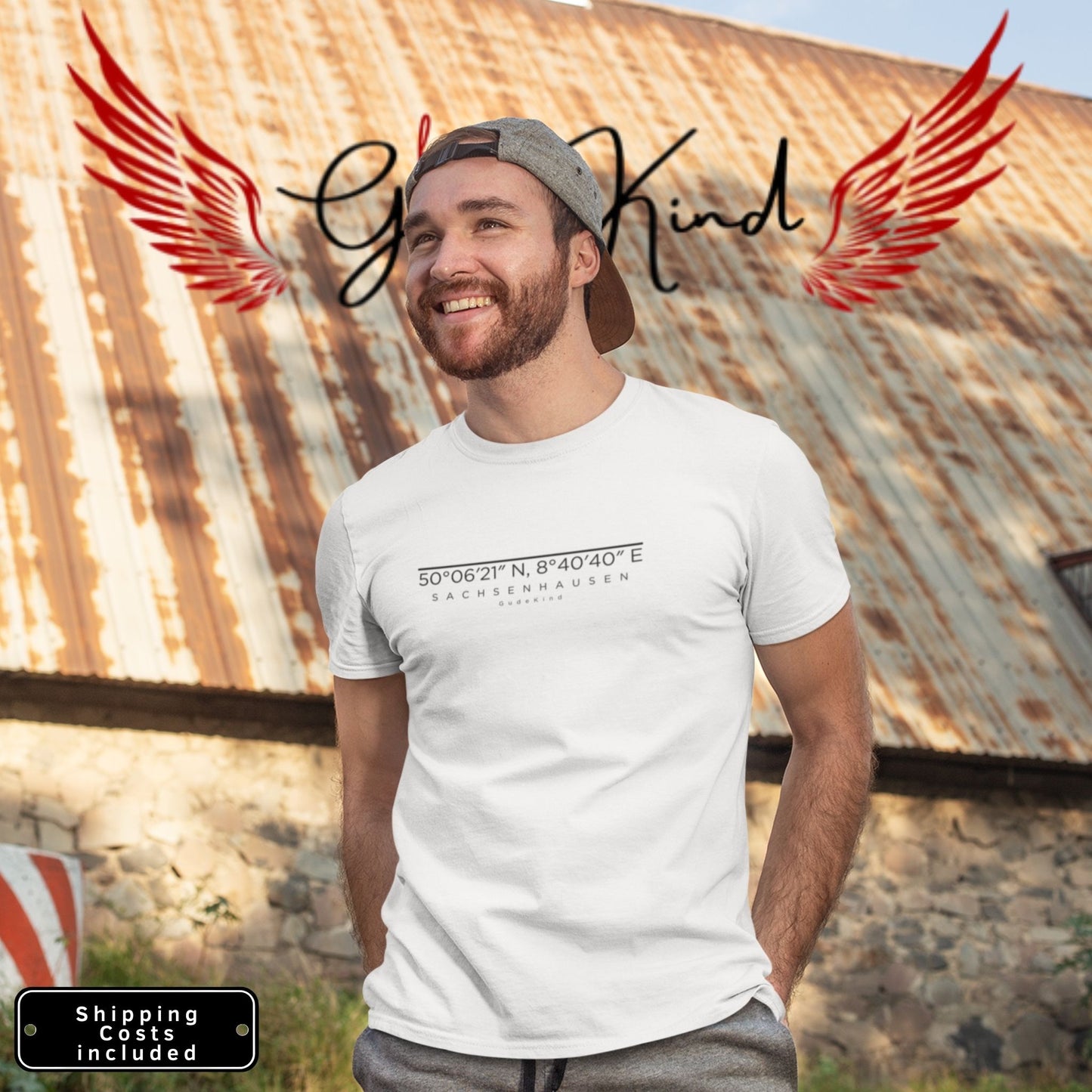 Sachsenhausen T-Shirt Frontprint minimal Frankfurt Gudekind