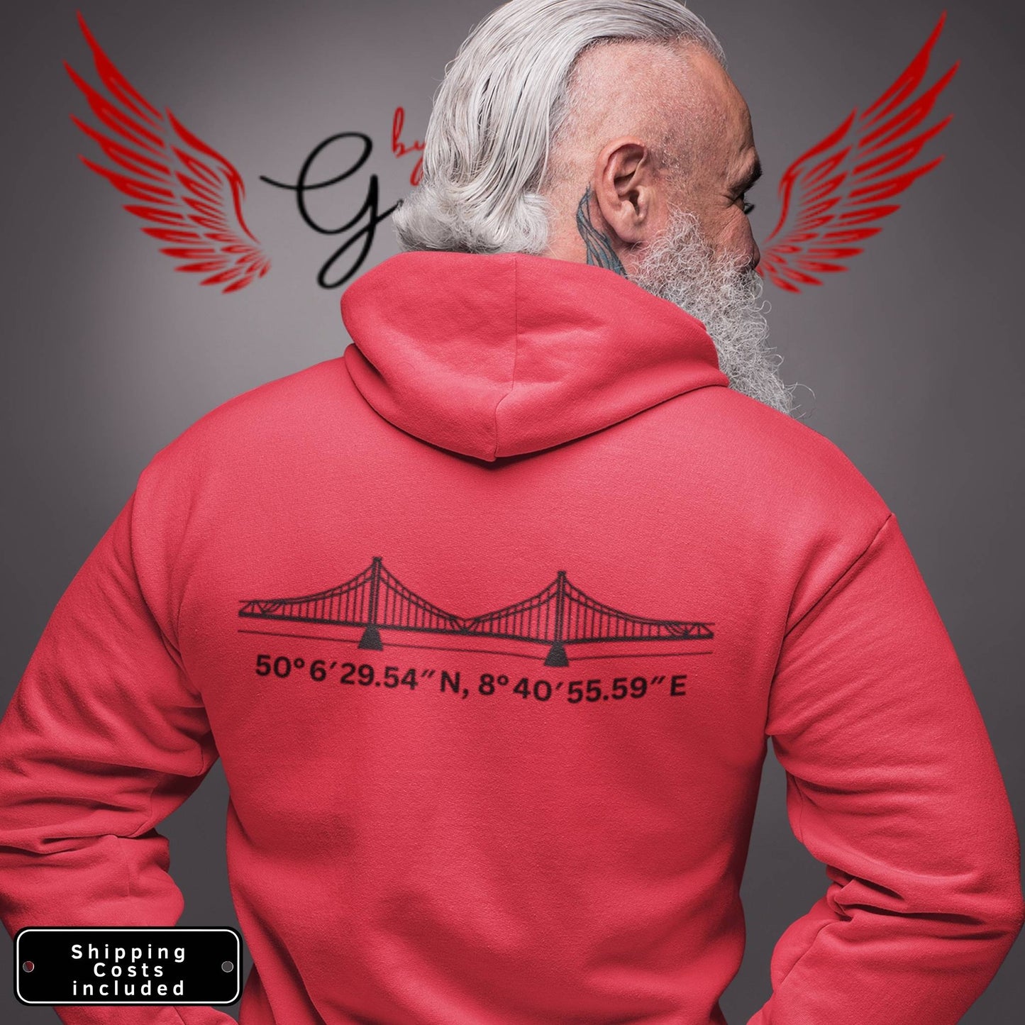 Eiserner Steg Premium Hoodie – Unisex Front- und Backprint