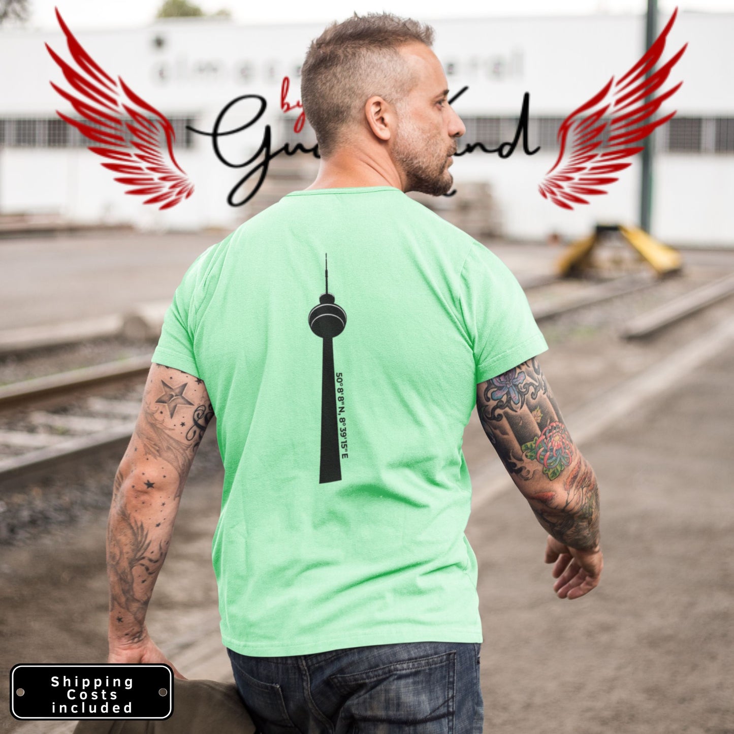 Ginnheimer Spargel Premium Tee – Unisex Front- und Backprint