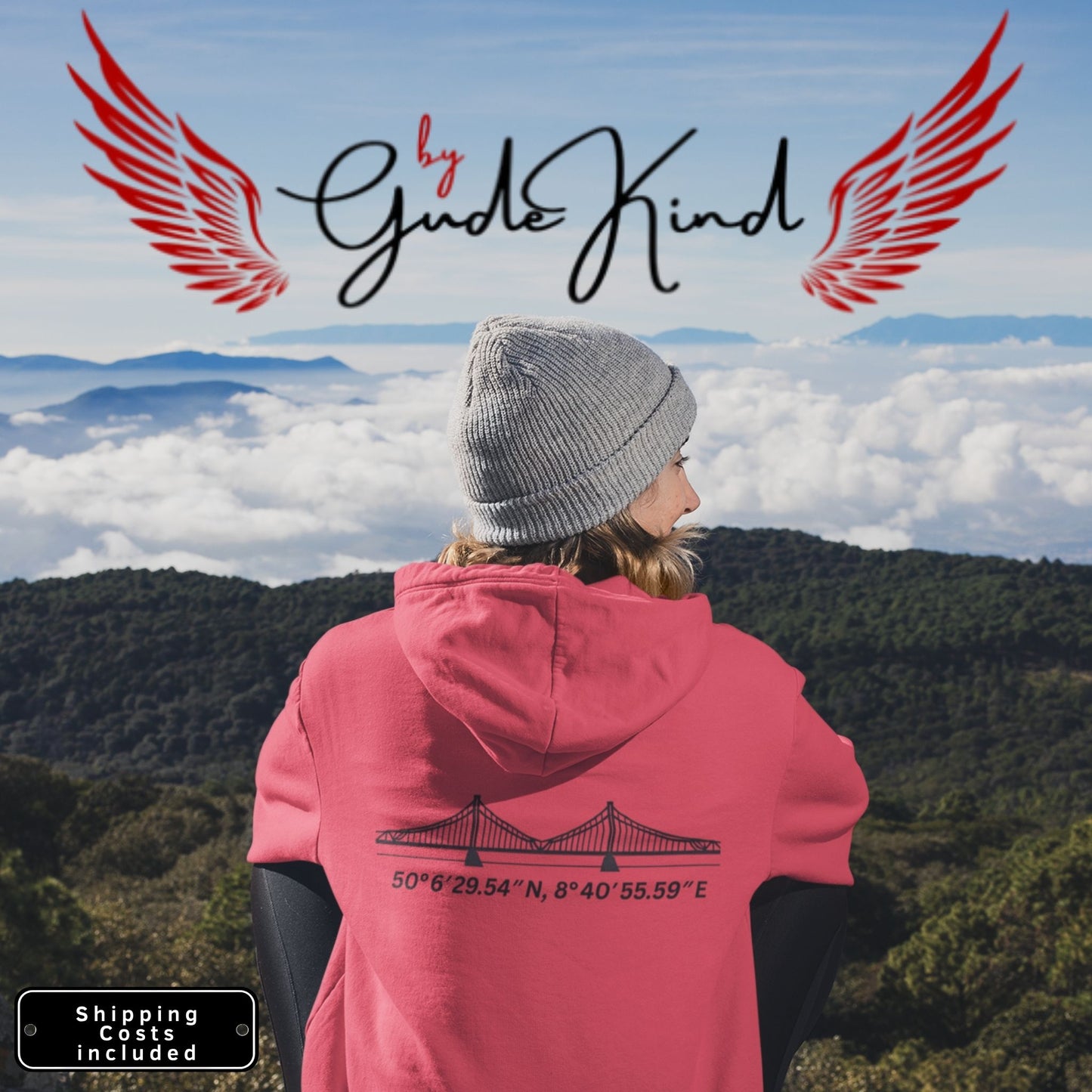 Eiserner Steg Premium Hoodie – Unisex Front- und Backprint