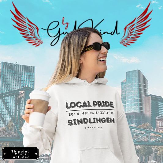 Sindlingen Premium Hoodie – Unisex Frontprint Bolt