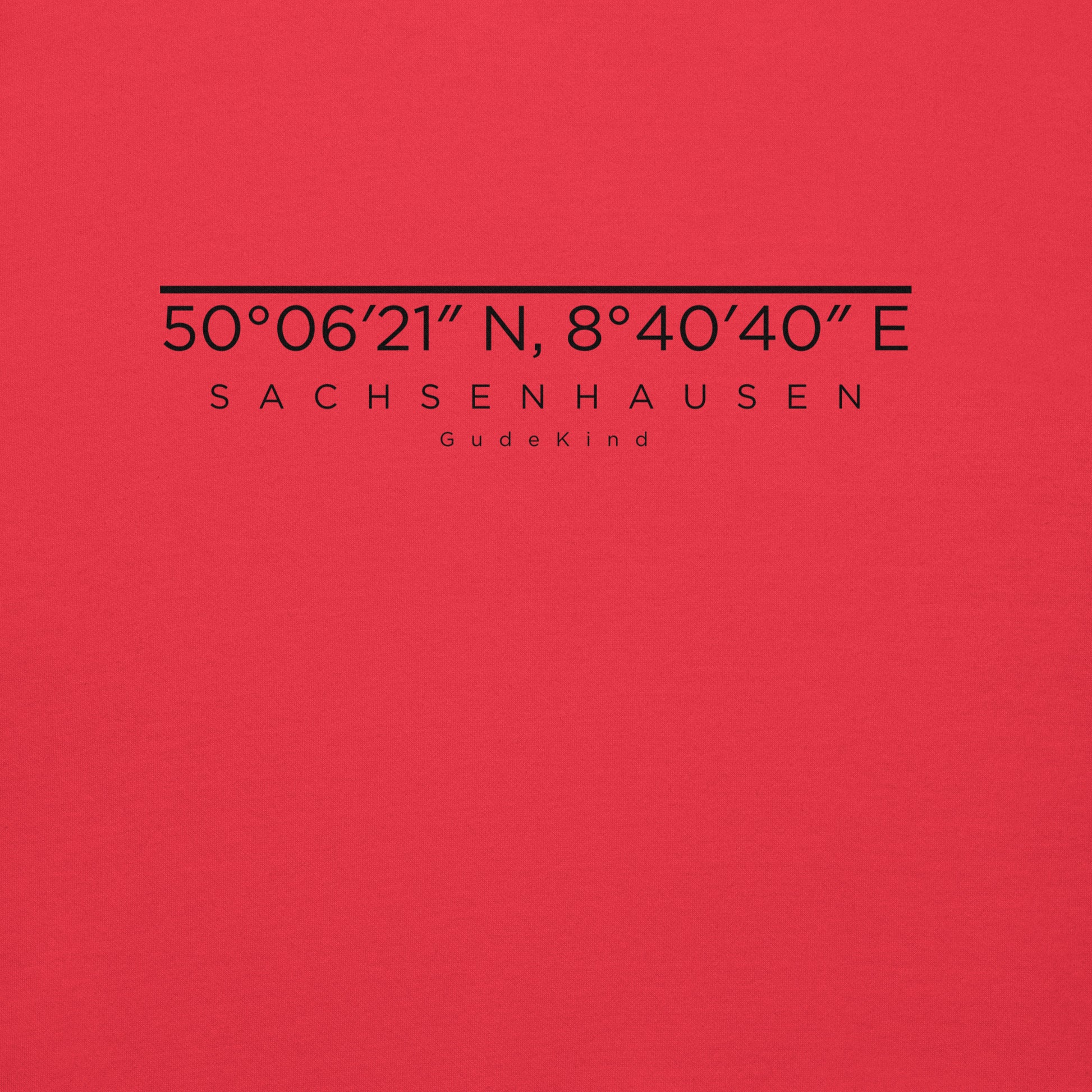 Sachsenhausen Hoodie Frontprint minimal Frankfurt Gudekind