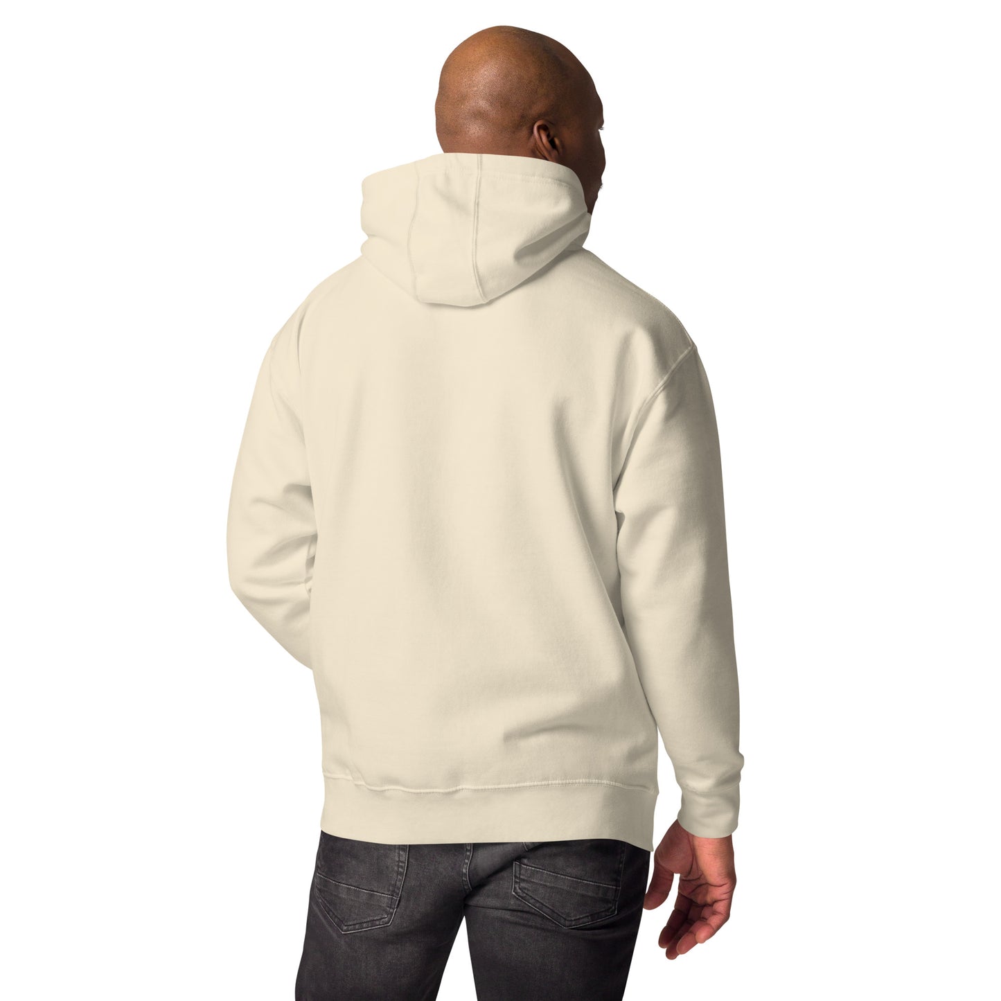 069 Hoodie in Schwarz – minimalistischer Frankfurt Print vorne