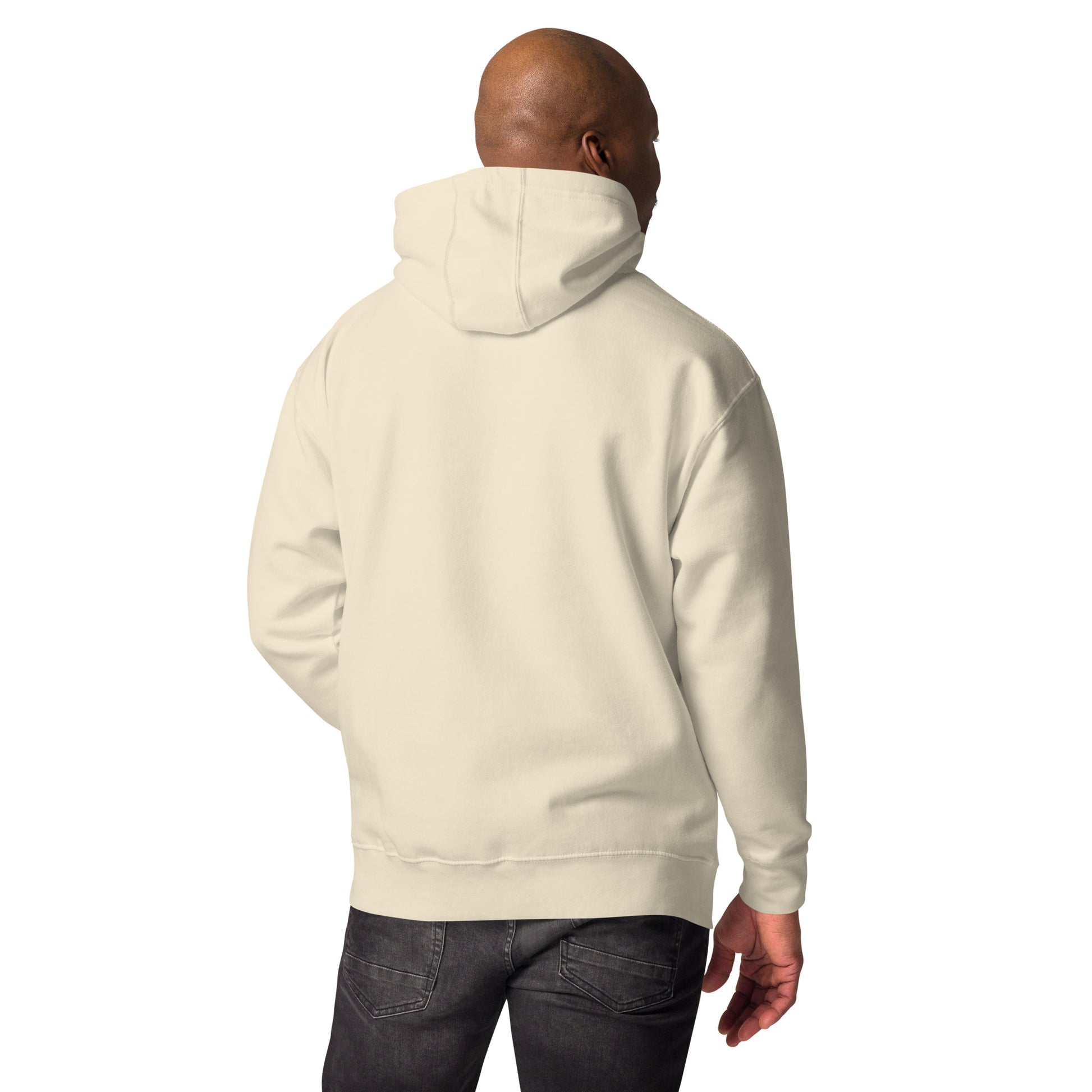 069 Hoodie in Schwarz – minimalistischer Frankfurt Print vorne
