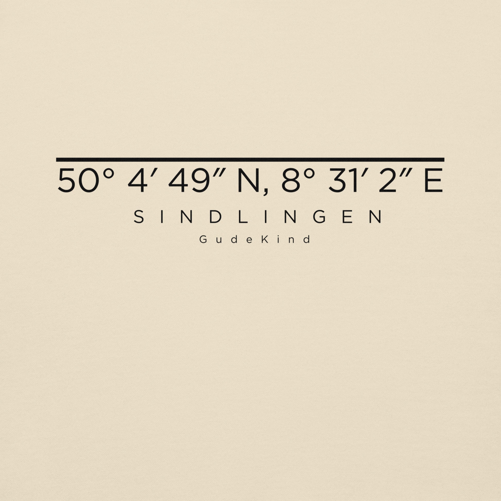 Frankfurt Sindlingen Hoodie mit minimalistischem Frontprint – Gudekind Local Pride