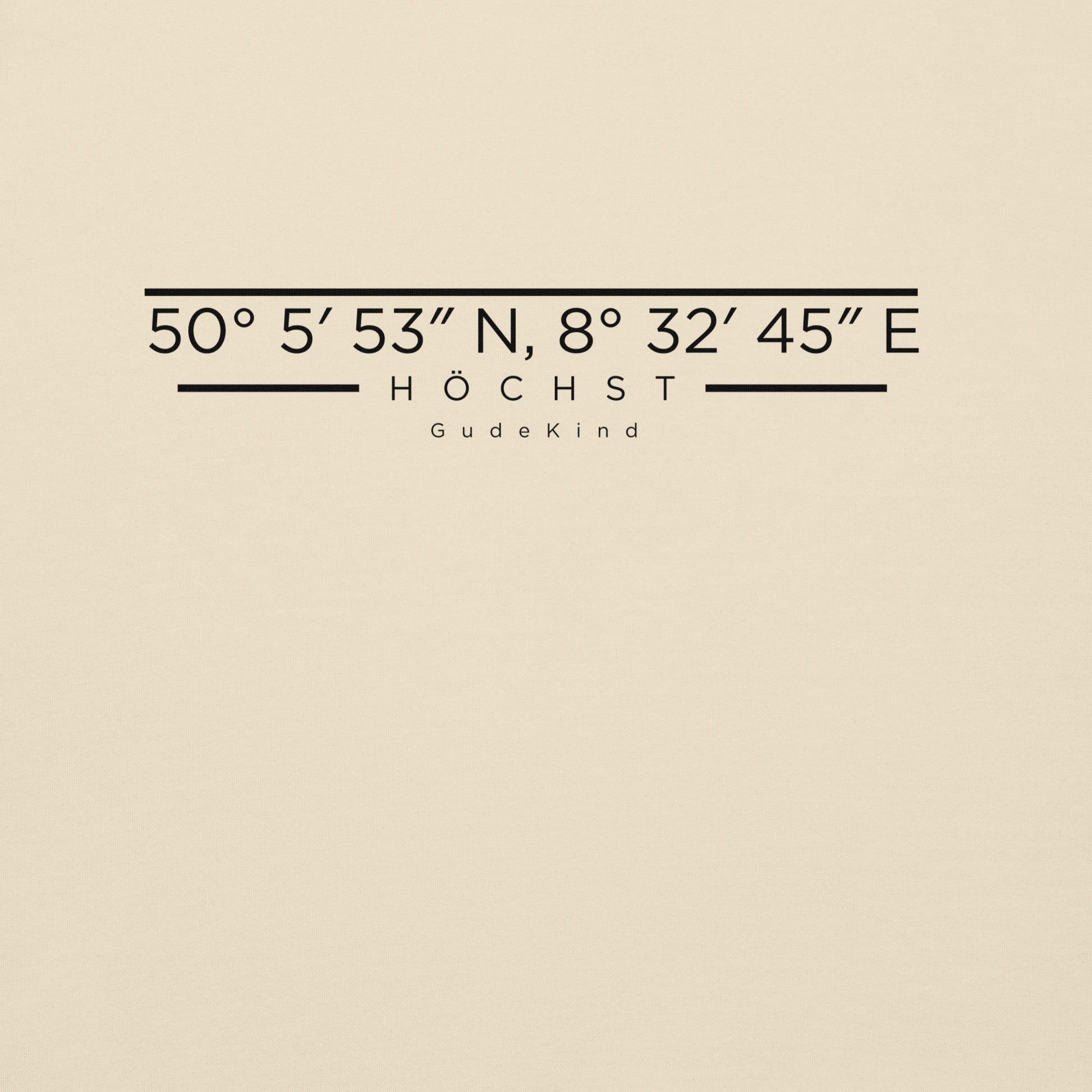 Frankfurt Höchst Hoodie mit minimalistischem Frontprint – Gudekind Local Pride