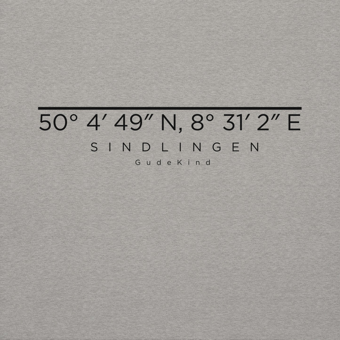 Frankfurt Sindlingen Hoodie mit minimalistischem Frontprint – Gudekind Local Pride