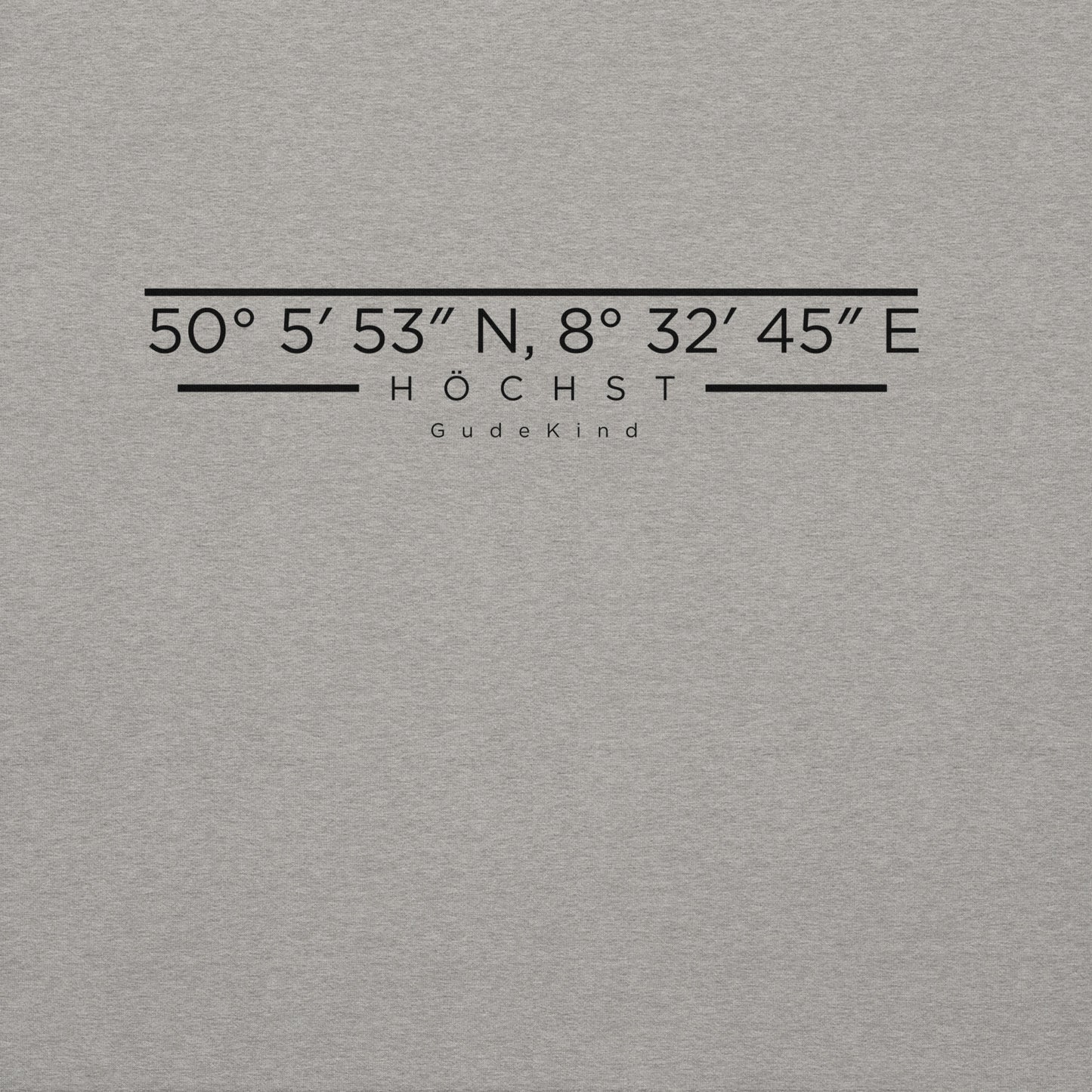 Frankfurt Höchst Hoodie mit minimalistischem Frontprint – Gudekind Local Pride