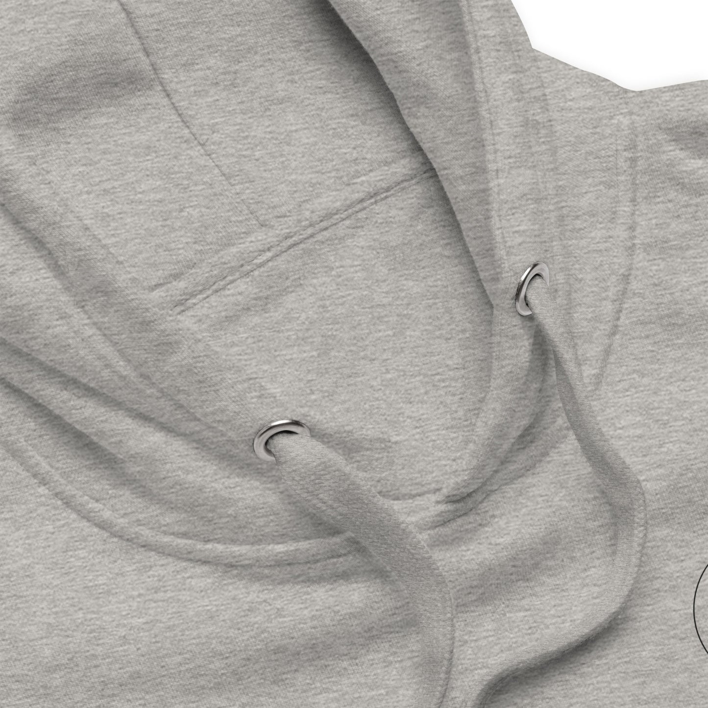 Gudekind Alt-Sachsenhausen Hoodie mit Markenlogo Front und Koordinaten Backprint, minimalistisches Frankfurt Stadtteil Design