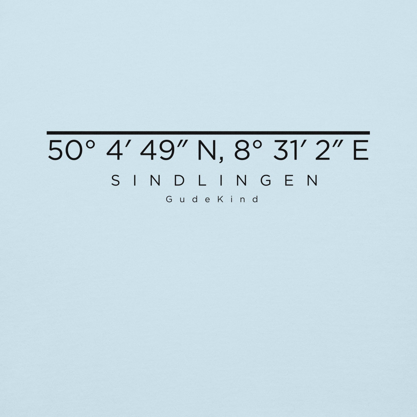 Frankfurt Sindlingen Hoodie mit minimalistischem Frontprint – Gudekind Local Pride