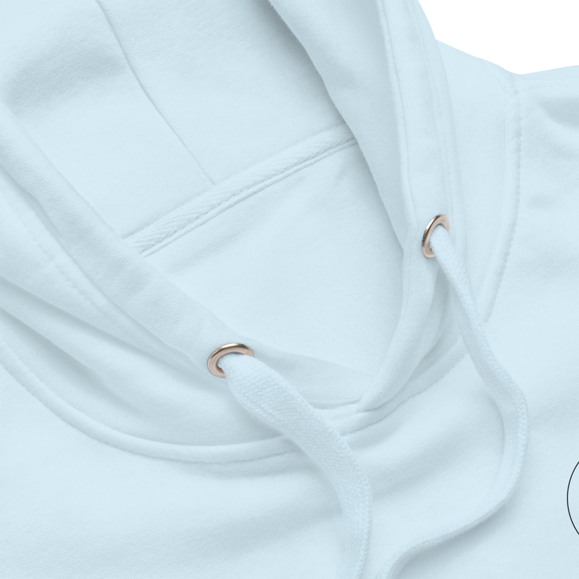 Gudekind Alt-Sachsenhausen Hoodie mit Markenlogo Front und Koordinaten Backprint, minimalistisches Frankfurt Stadtteil Design