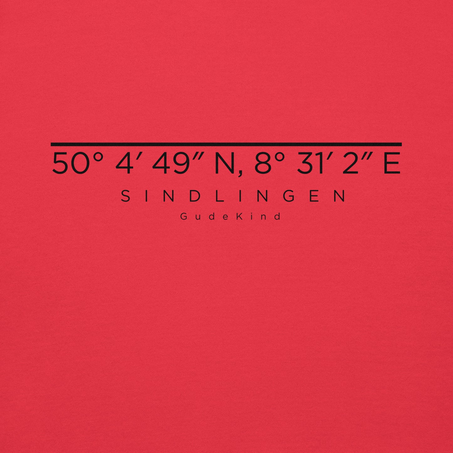 Frankfurt Sindlingen Hoodie mit minimalistischem Frontprint – Gudekind Local Pride