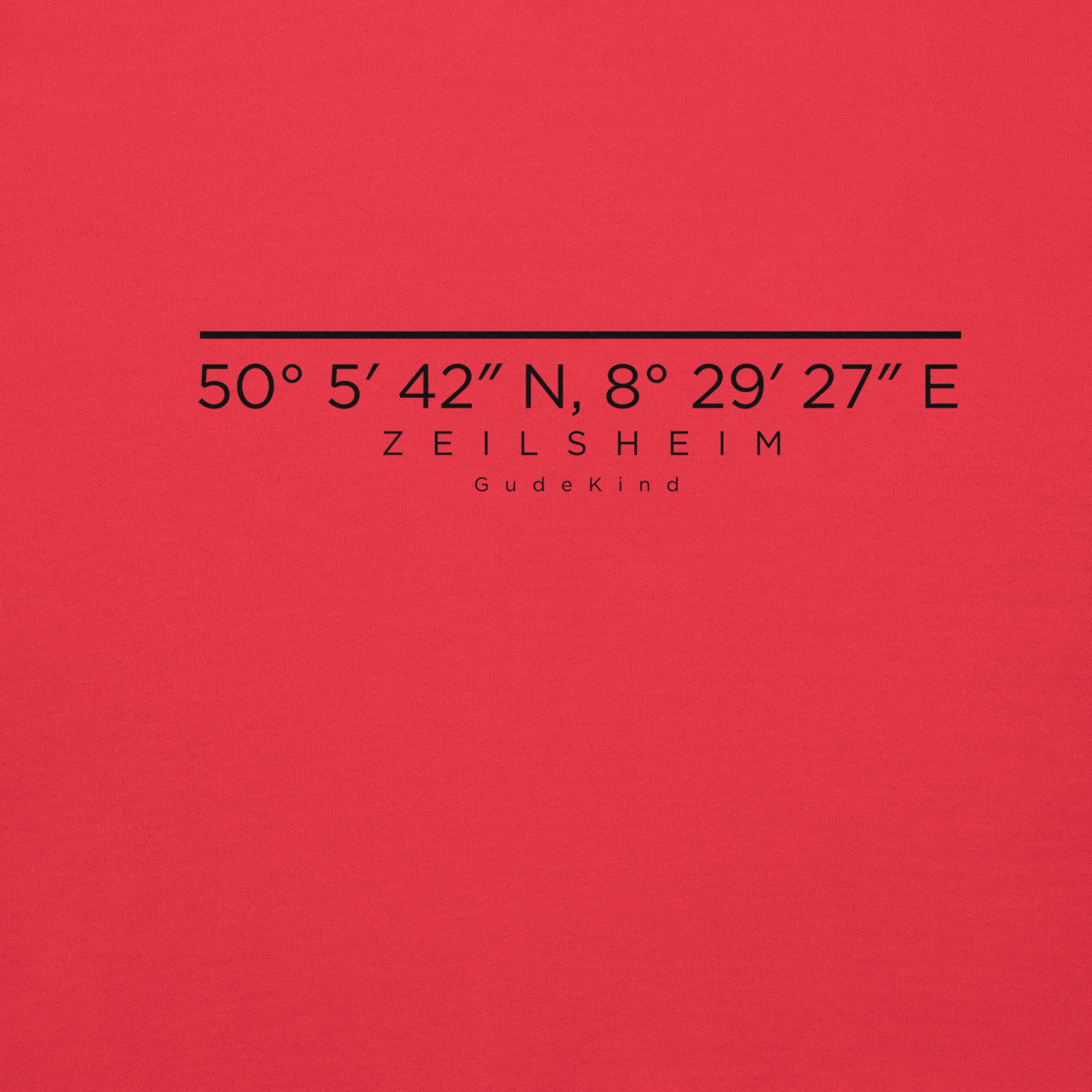 Minimalistischer Zeilsheim Hoodie mit Frontprint – Gudekind Local Pride