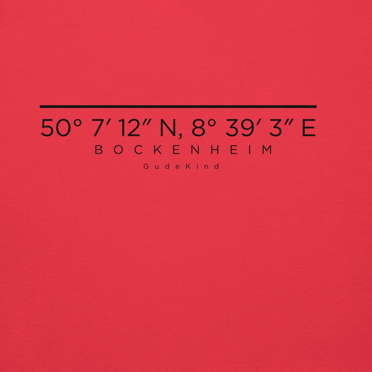 Gudekind Logo Detail auf Frankfurt Bockenheim Hoodie – minimalistisches Design hochwertig verarbeitet