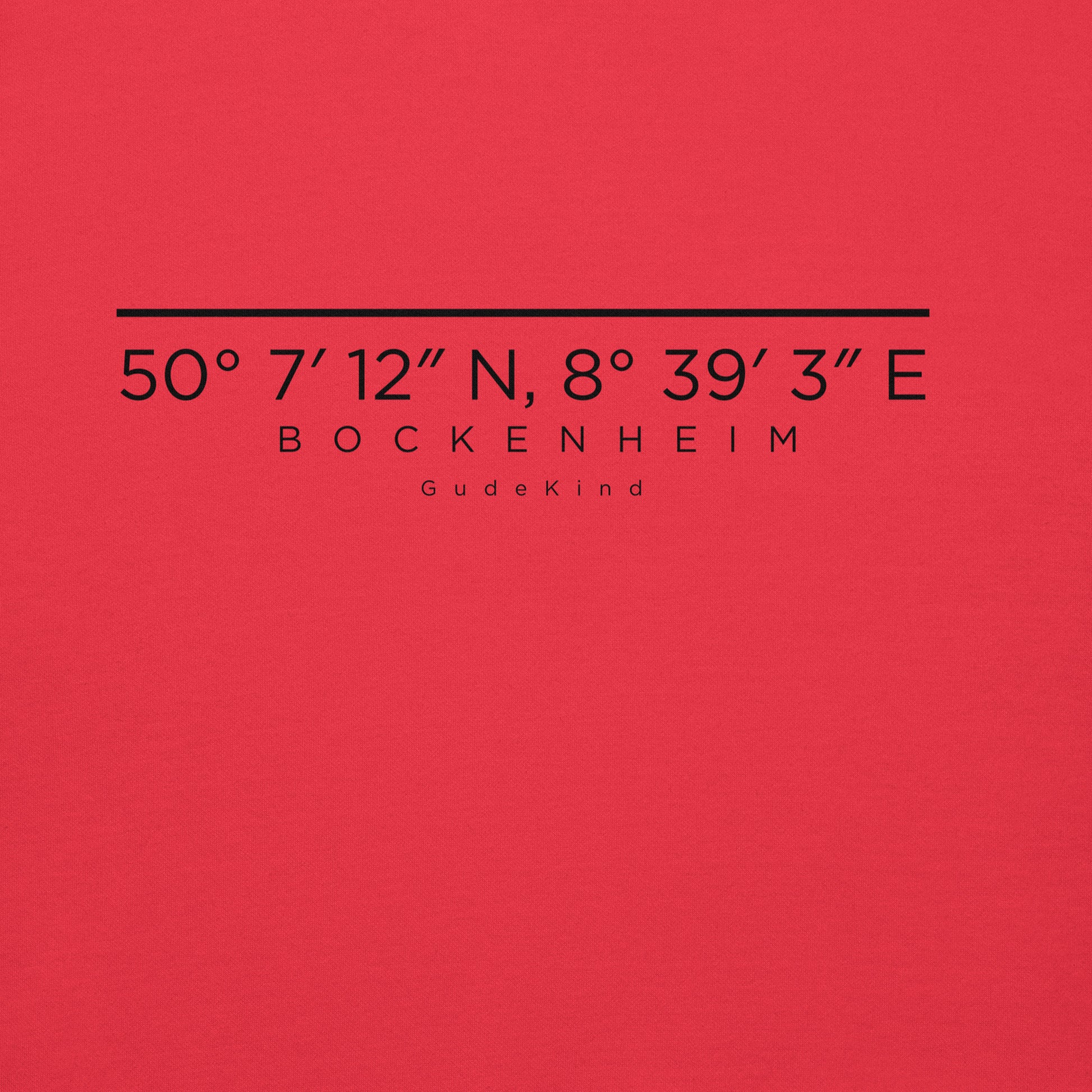 Gudekind Logo Detail auf Frankfurt Bockenheim Hoodie – minimalistisches Design hochwertig verarbeitet