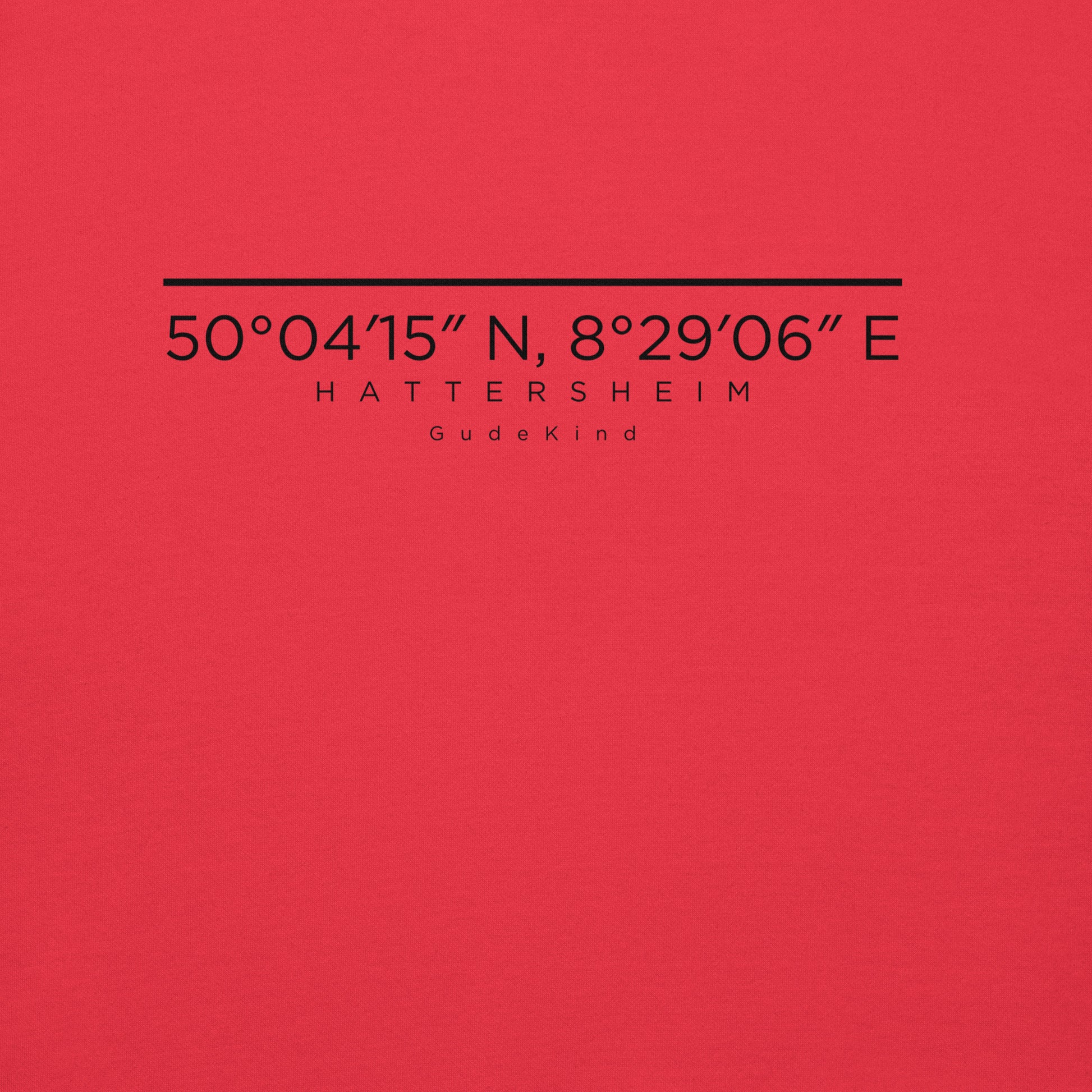 Hattersheim Premium Hoodie Unisex mit minimalistischem Frontprint – Local Pride