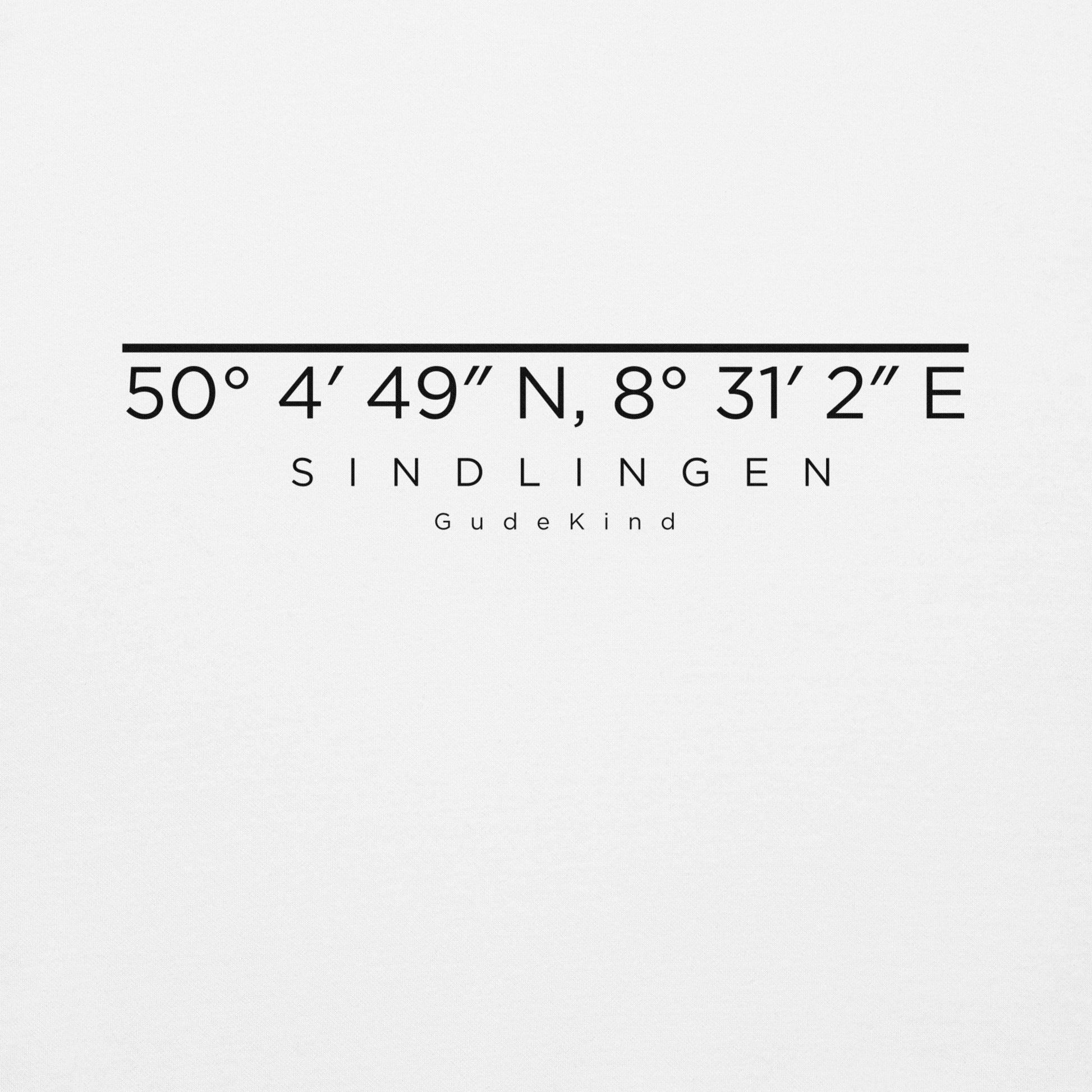 Frankfurt Sindlingen Hoodie mit minimalistischem Frontprint – Gudekind Local Pride