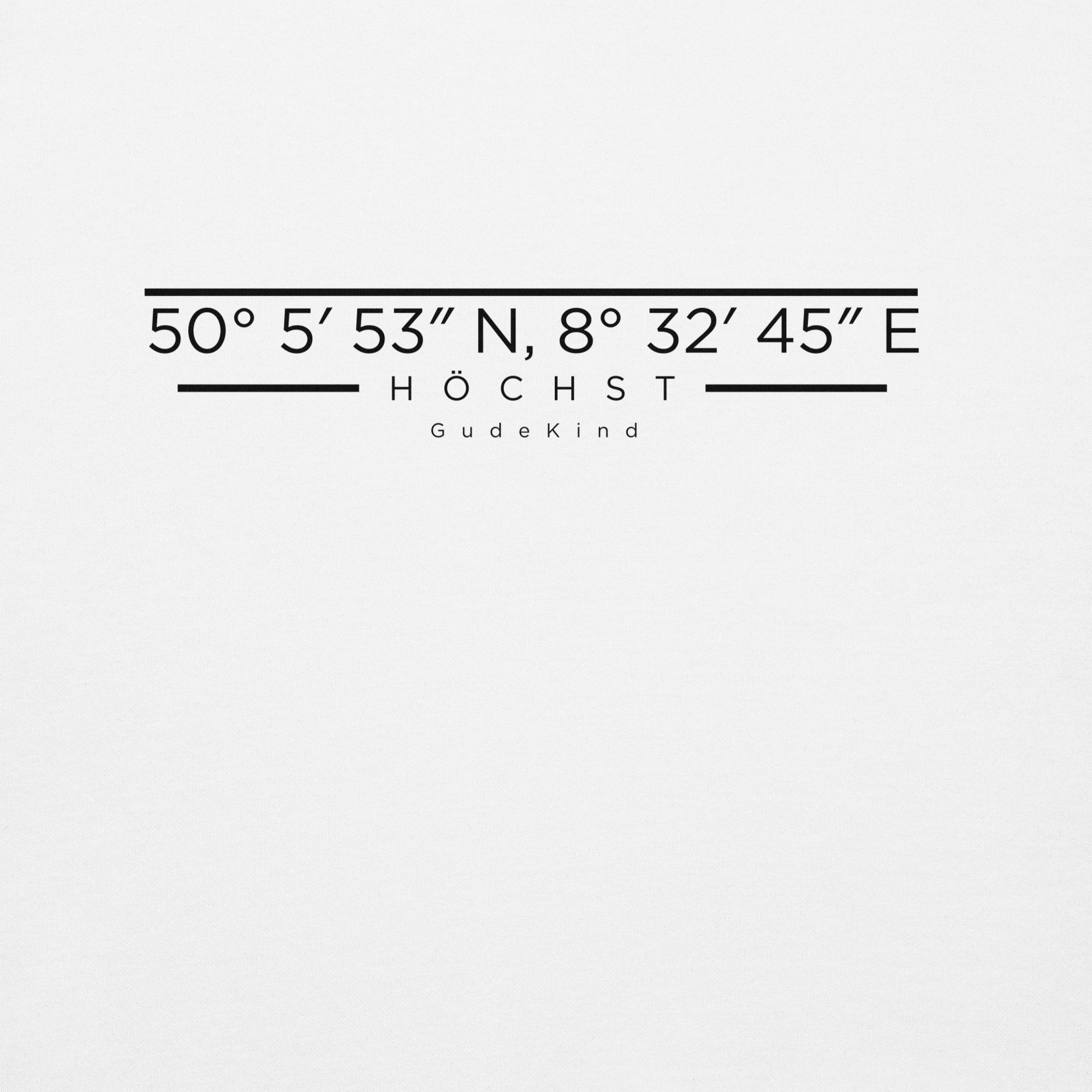 Frankfurt Höchst Hoodie mit minimalistischem Frontprint – Gudekind Local Pride