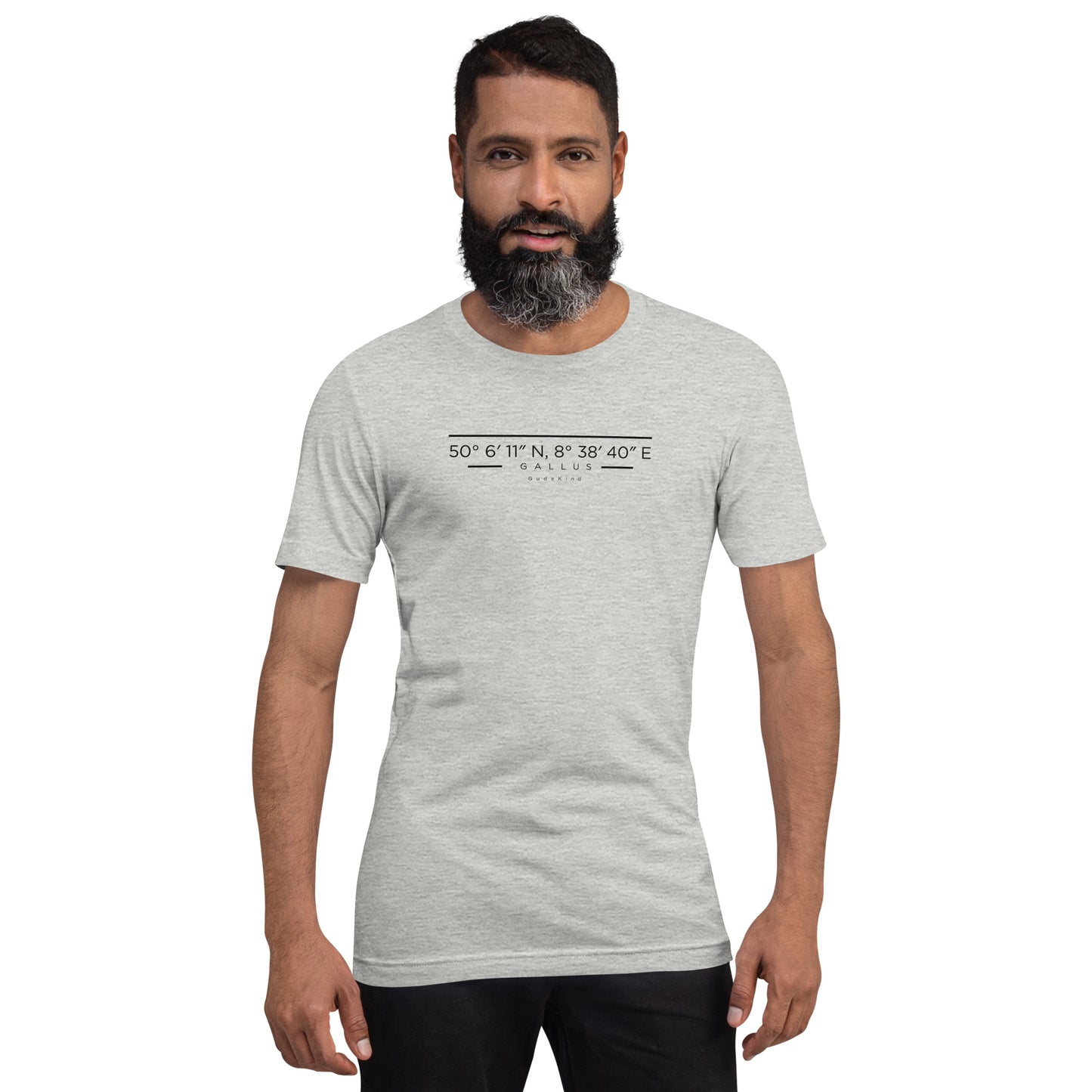 Gallus T-Shirt Frontansicht – minimalistisches Local Pride Design mit Gudekind Logo auf der Brust