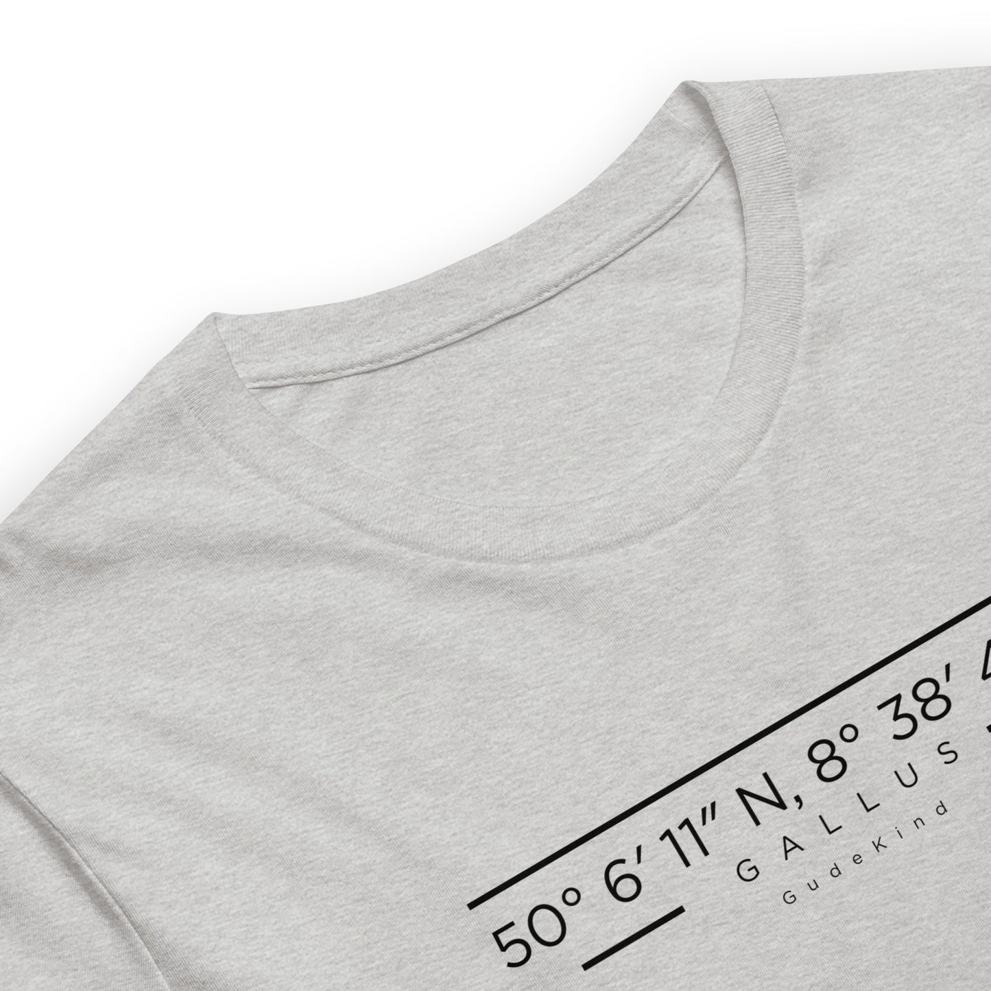 Gallus T-Shirt Frontansicht – minimalistisches Local Pride Design mit Gudekind Logo auf der Brust