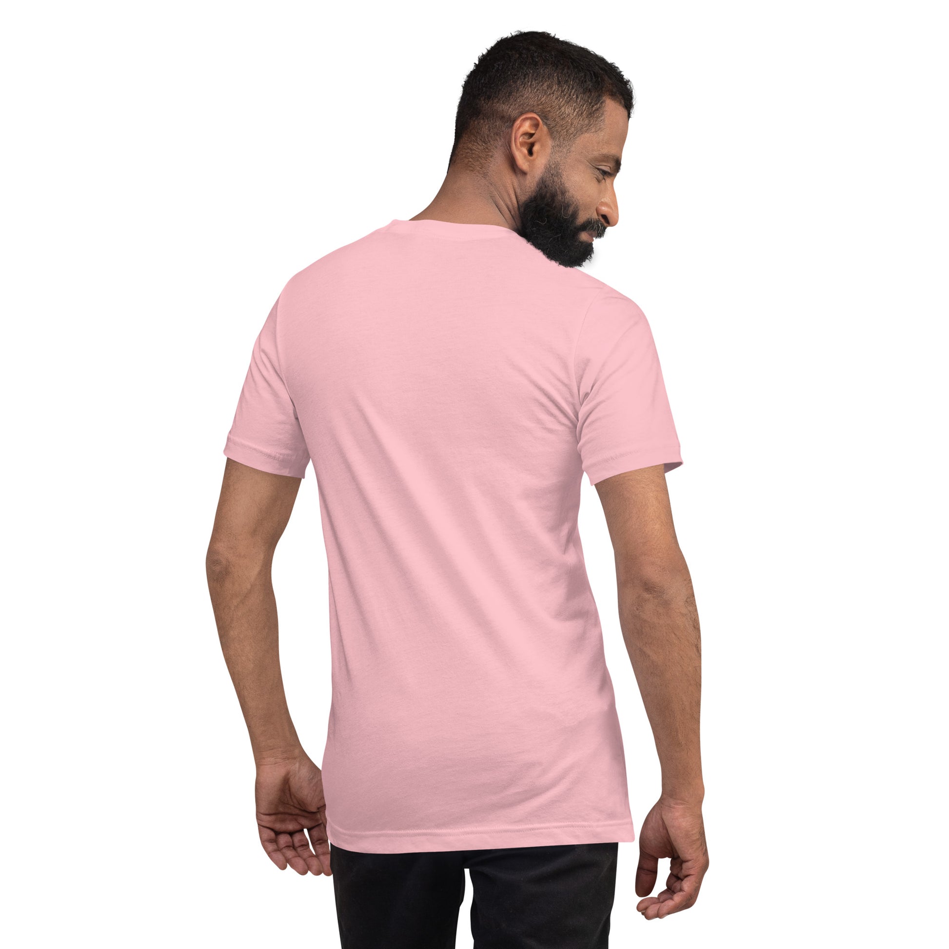 Minimalistisches T-Shirt mit DNA-Strang, darüber "069", darunter "built" – Local Pride Frankfurt Design in sportlicher Optik