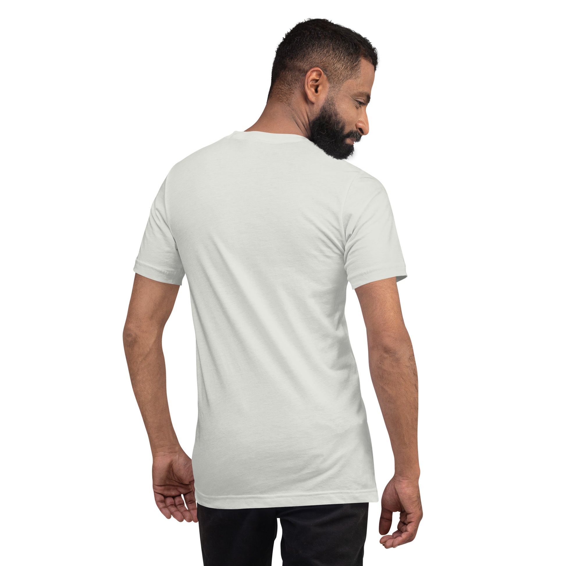 Minimalistisches T-Shirt mit DNA-Strang, darüber "069", darunter "built" – Local Pride Frankfurt Design in sportlicher Optik