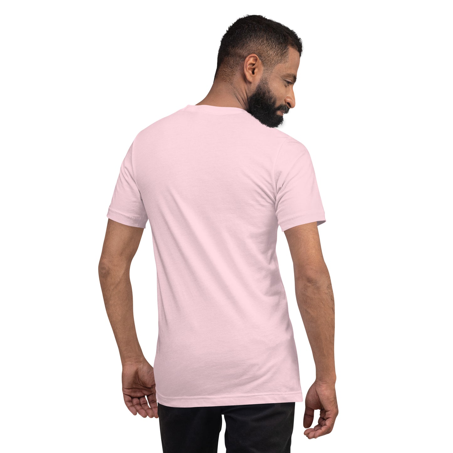 Minimalistisches T-Shirt mit DNA-Strang, darüber "069", darunter "built" – Local Pride Frankfurt Design in sportlicher Optik