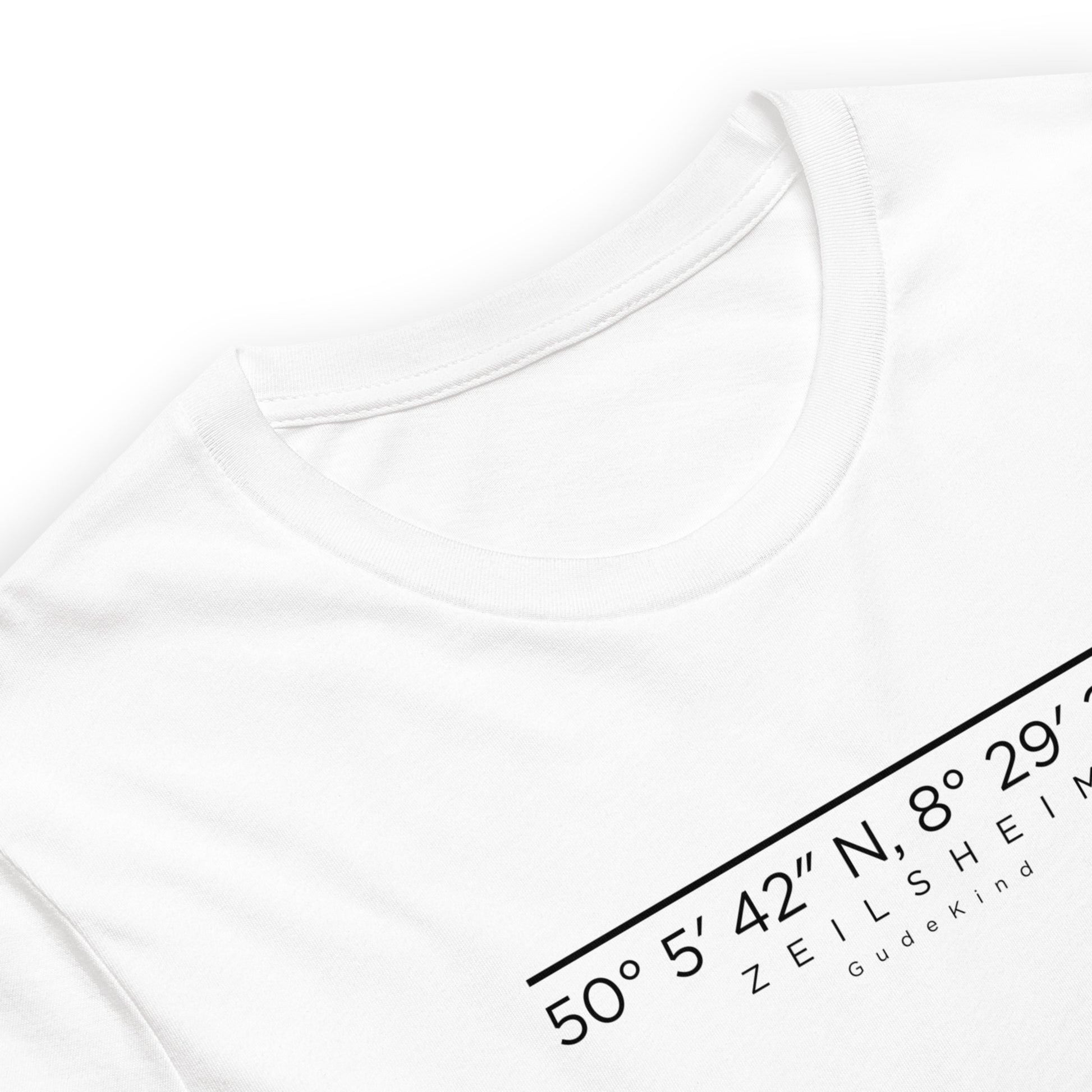 Person trägt Zeilsheim T-Shirt Frankfurt minimalistisch Gudekind