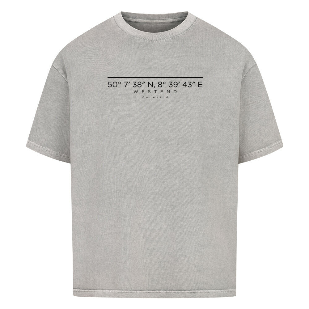 Local Pride Westend Premium Oversized Shirt – 100% Baumwolle, minimaler Print für Frankfurt