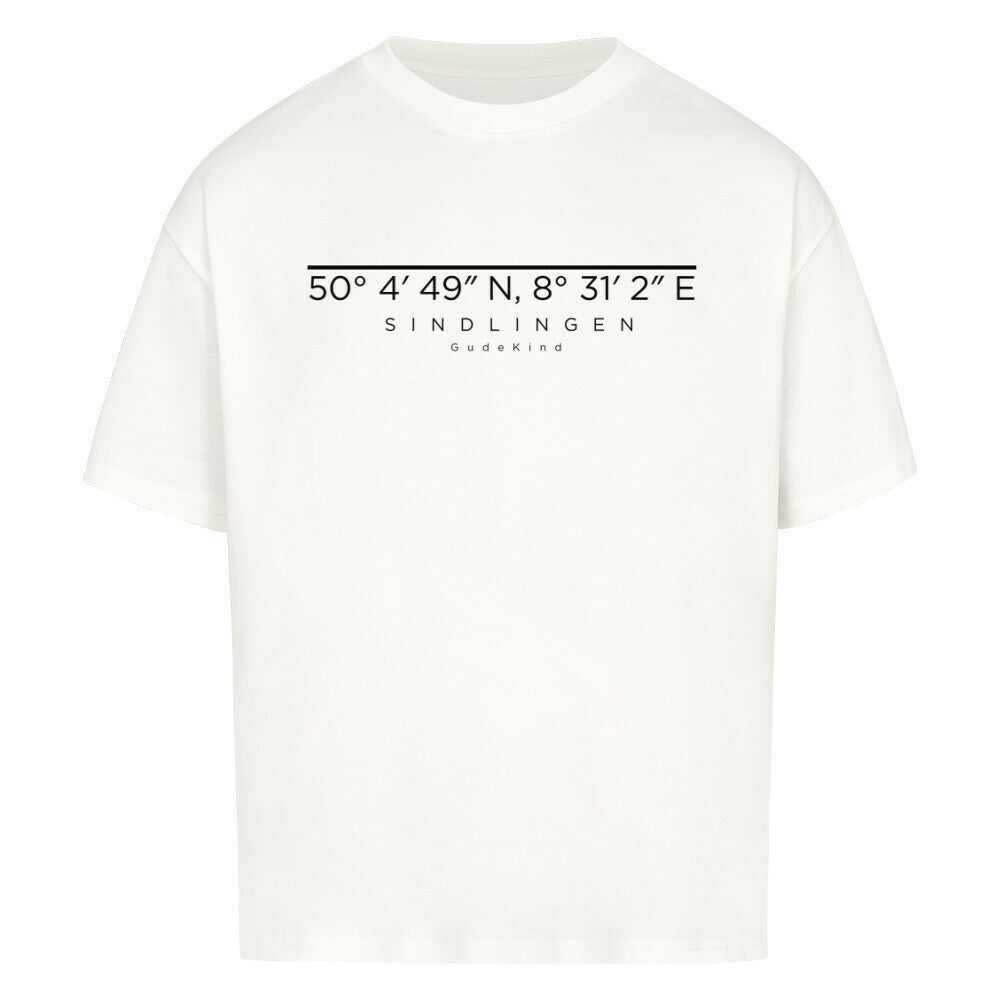 Local Pride Sindlingen Premium Oversized Shirt – 100% Baumwolle, minimaler Print für Frankfurt