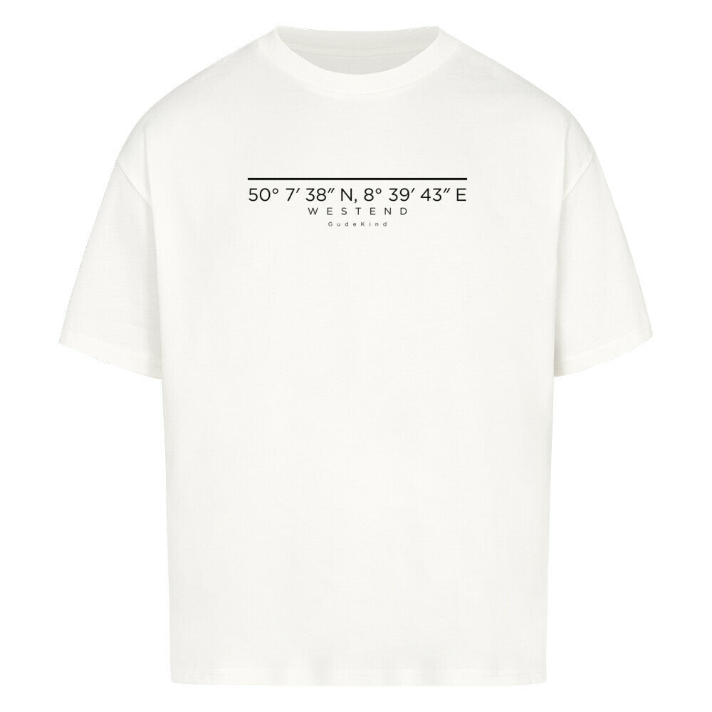Local Pride Westend Premium Oversized Shirt – 100% Baumwolle, minimaler Print für Frankfurt