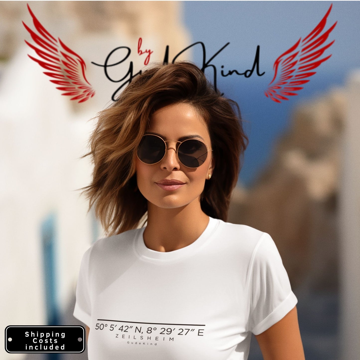 Person trägt Zeilsheim T-Shirt Frankfurt minimalistisch Gudekind