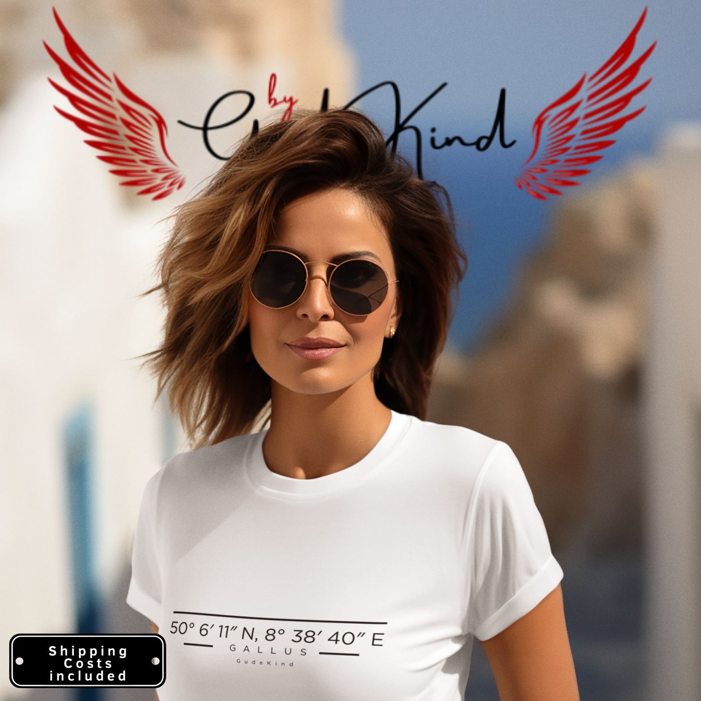 Gallus T-Shirt Frontansicht – minimalistisches Local Pride Design mit Gudekind Logo auf der Brust