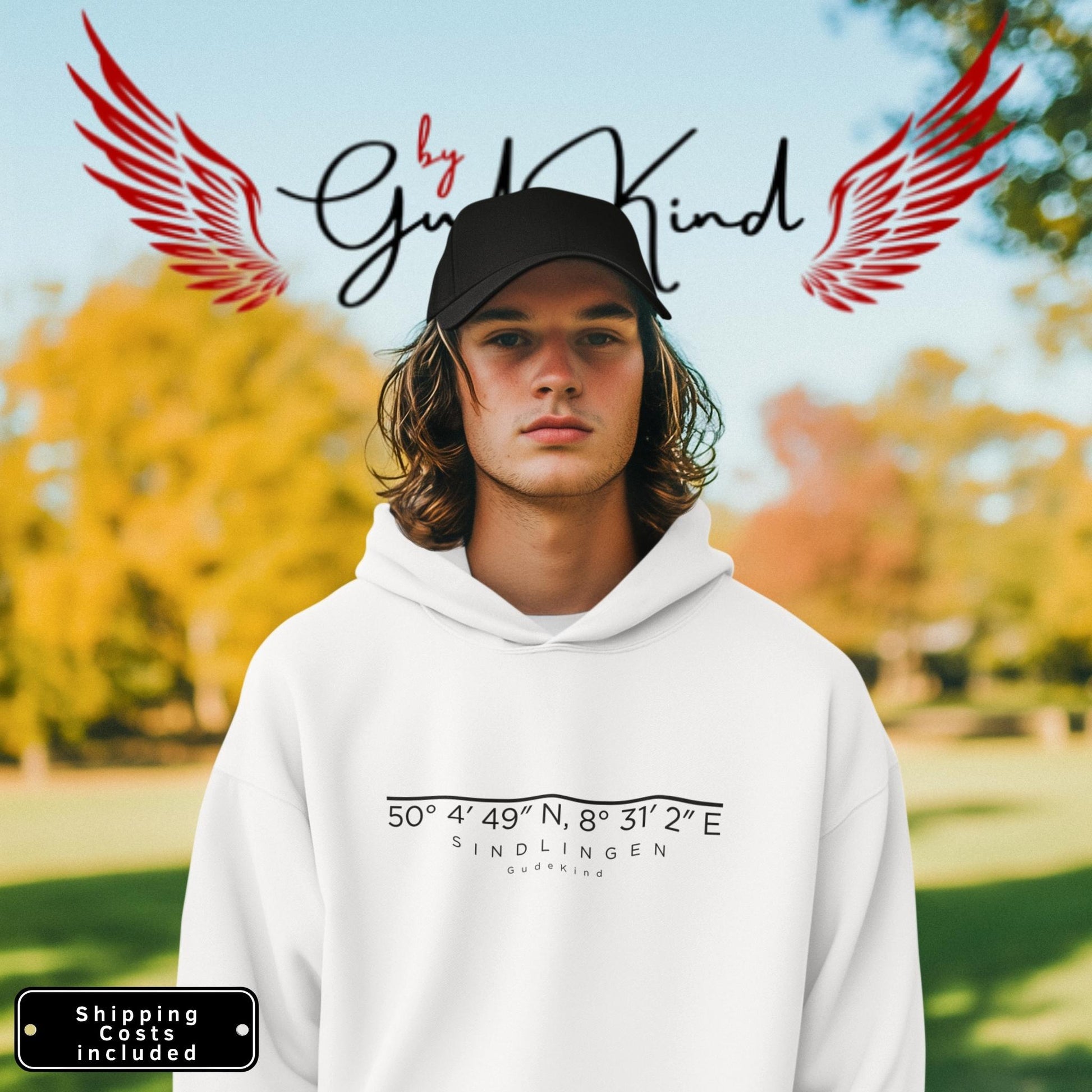 Frankfurt Sindlingen Hoodie mit minimalistischem Frontprint – Gudekind Local Pride