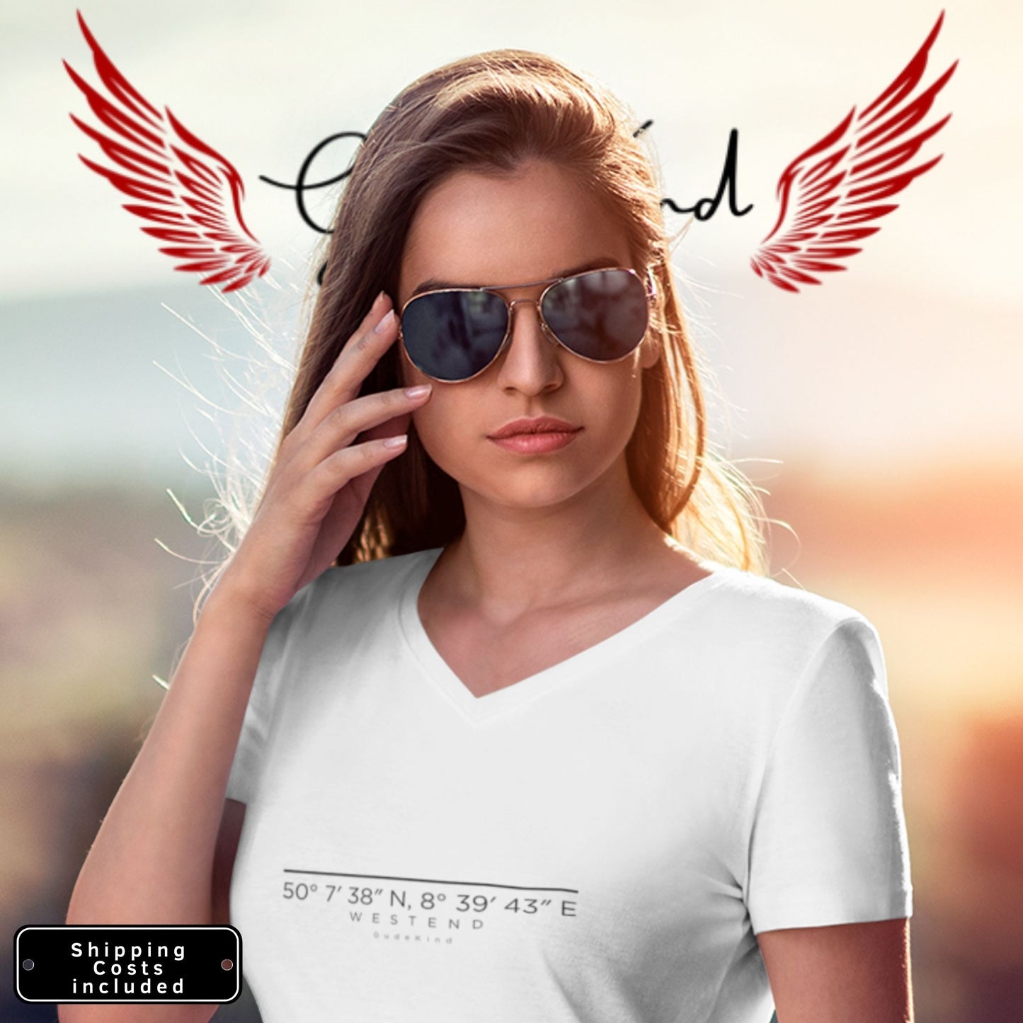 Westend T-Shirt Frontprint minimal Frankfurt Gudekind