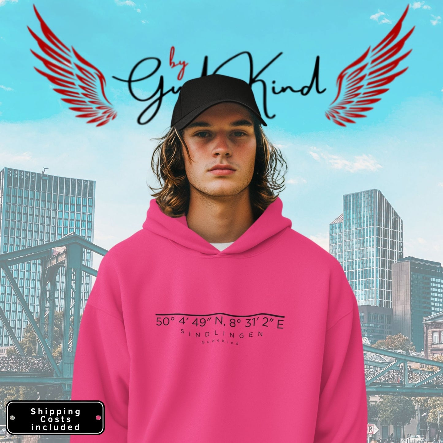 Sindlingen Premium Hoodie – Unisex Frontprint Color Edition