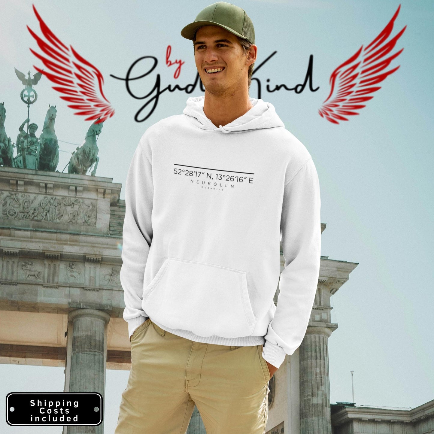 Neukölln Premium Hoodie – Unisex Frontprint