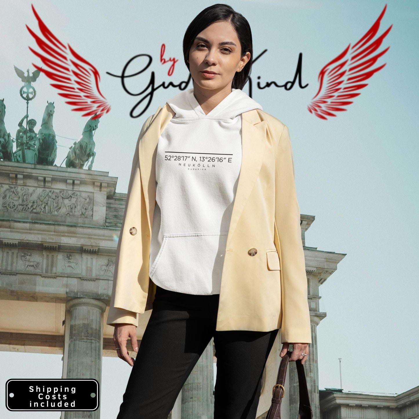 Neukölln Premium Hoodie – Unisex Frontprint