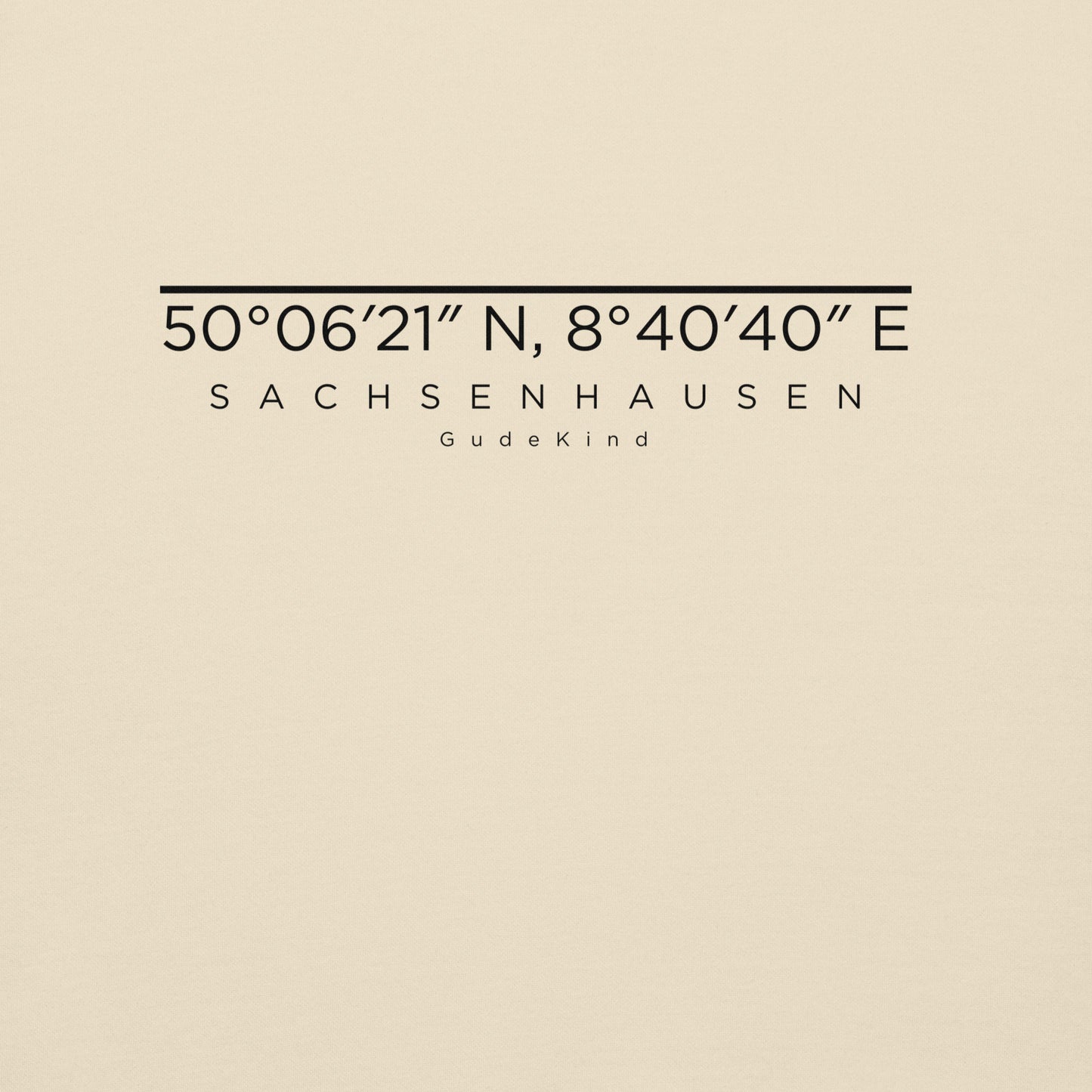 Sachsenhausen Hoodie Frontprint minimal Frankfurt Gudekind