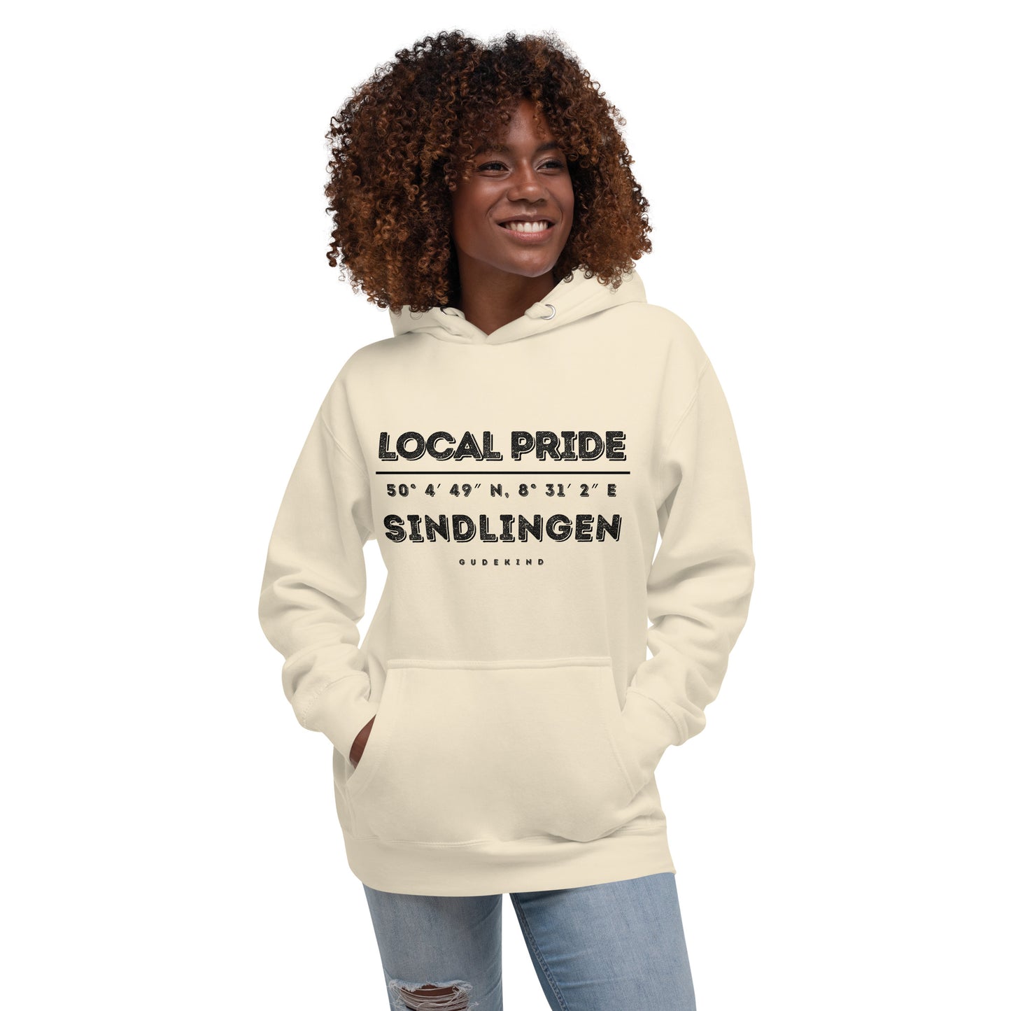 Sindlingen Premium Hoodie – Unisex Frontprint Bolt