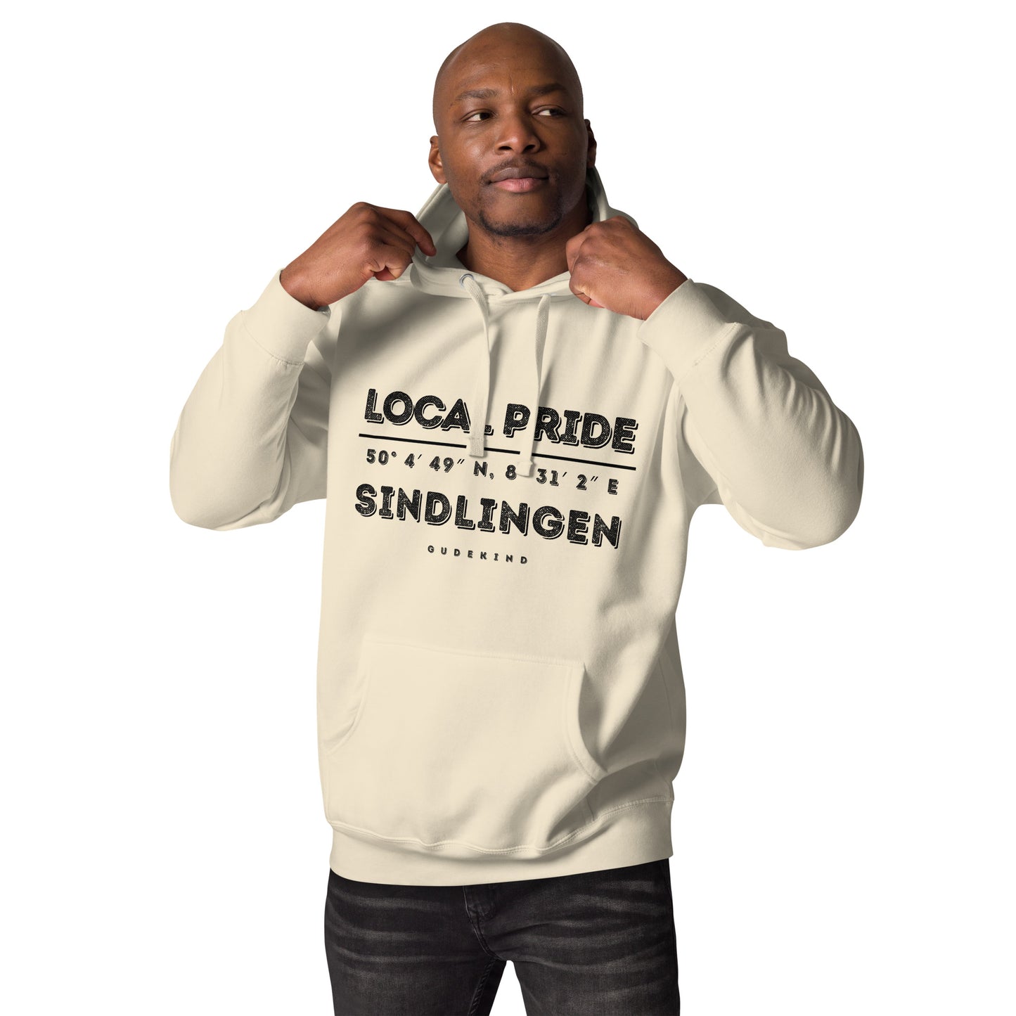 Sindlingen Premium Hoodie – Unisex Frontprint Bolt