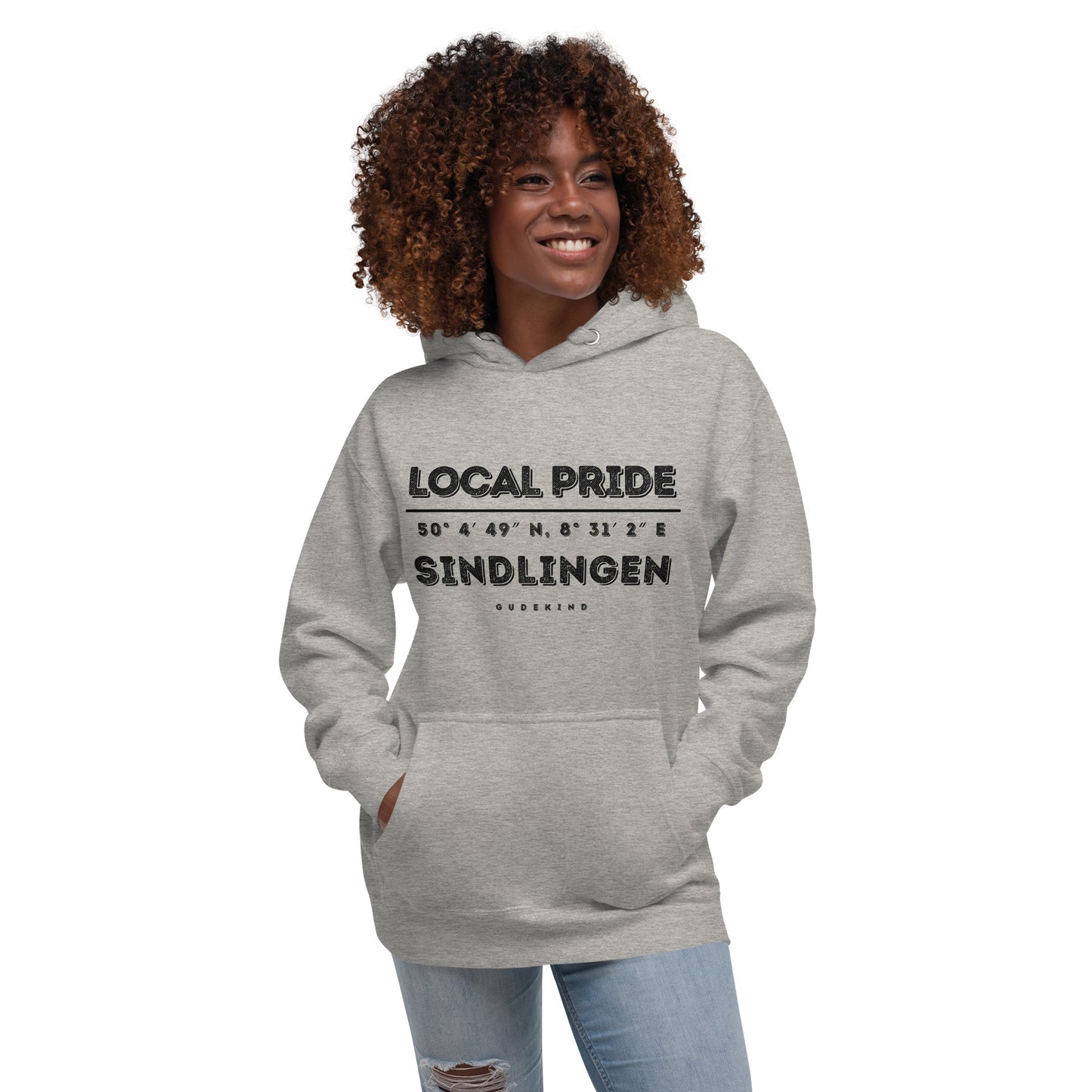 Sindlingen Premium Hoodie – Unisex Frontprint Bolt