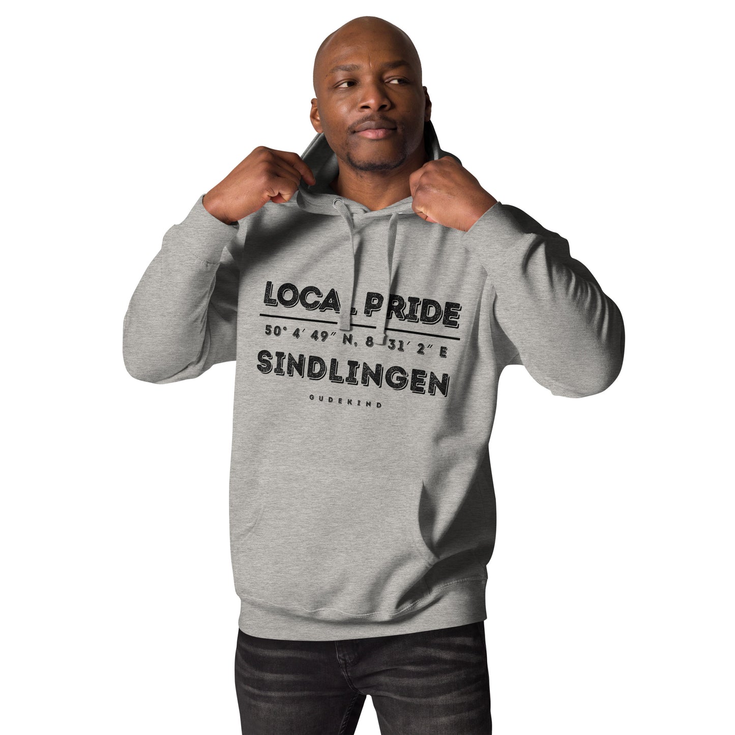 Sindlingen Premium Hoodie – Unisex Frontprint Bolt