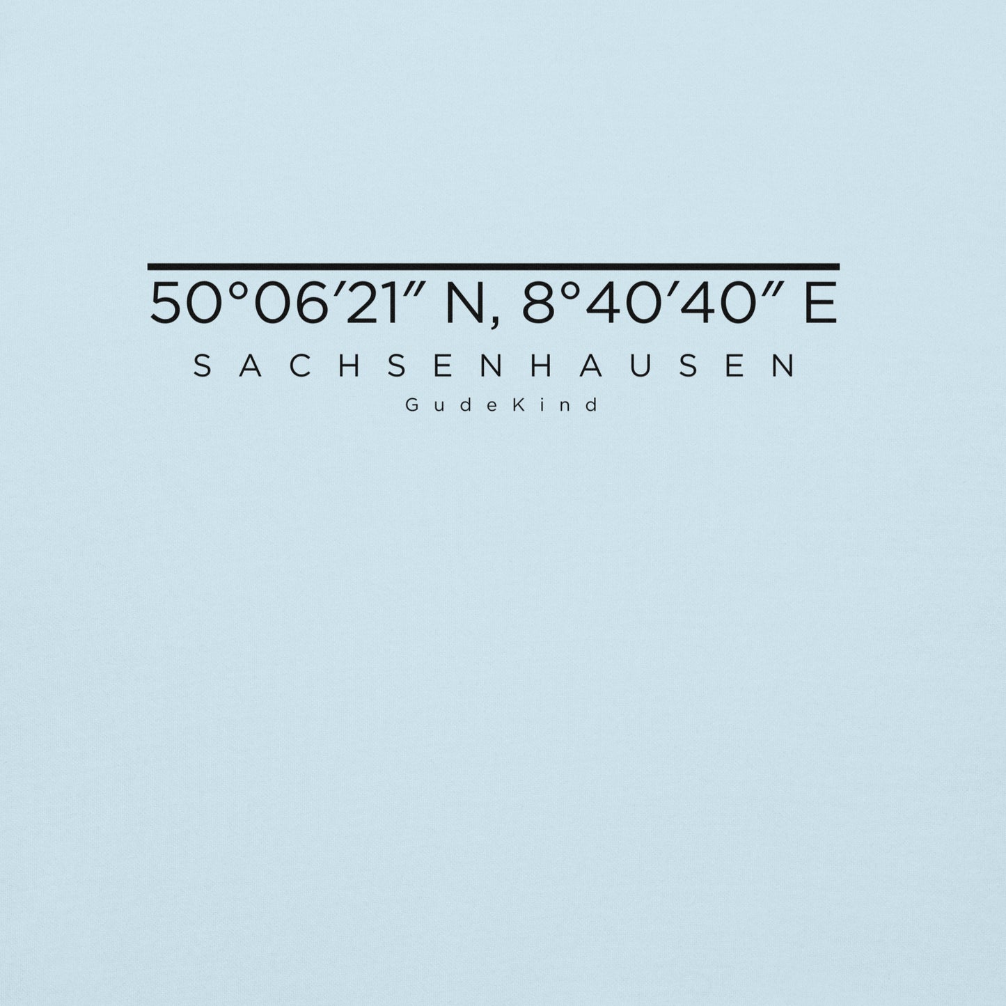 Sachsenhausen Hoodie Frontprint minimal Frankfurt Gudekind