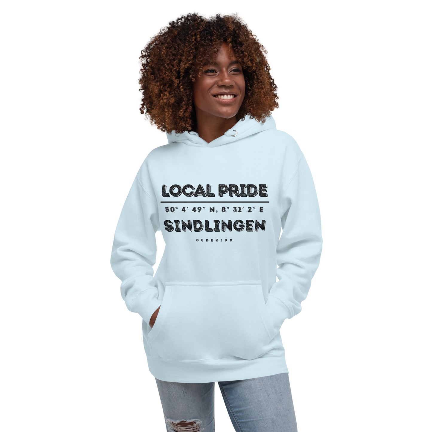 Sindlingen Premium Hoodie – Unisex Frontprint Bolt
